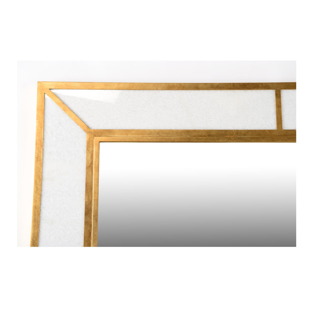 Madison Marbleized Mirror - Brass in 46.5 / Metal - Chelsea House