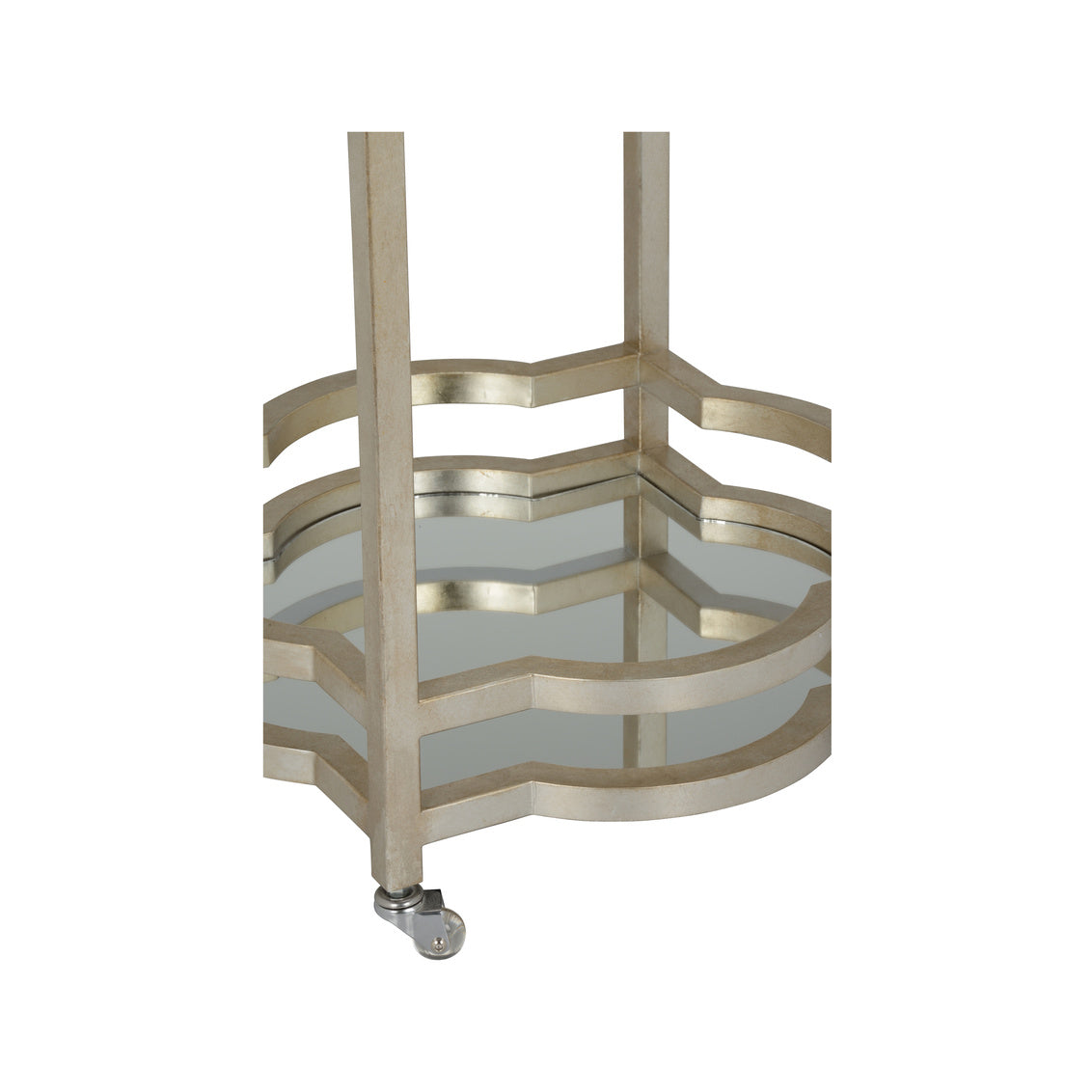 Quatrefoil Bar Cart - Silver in 34 / Metal - Chelsea House