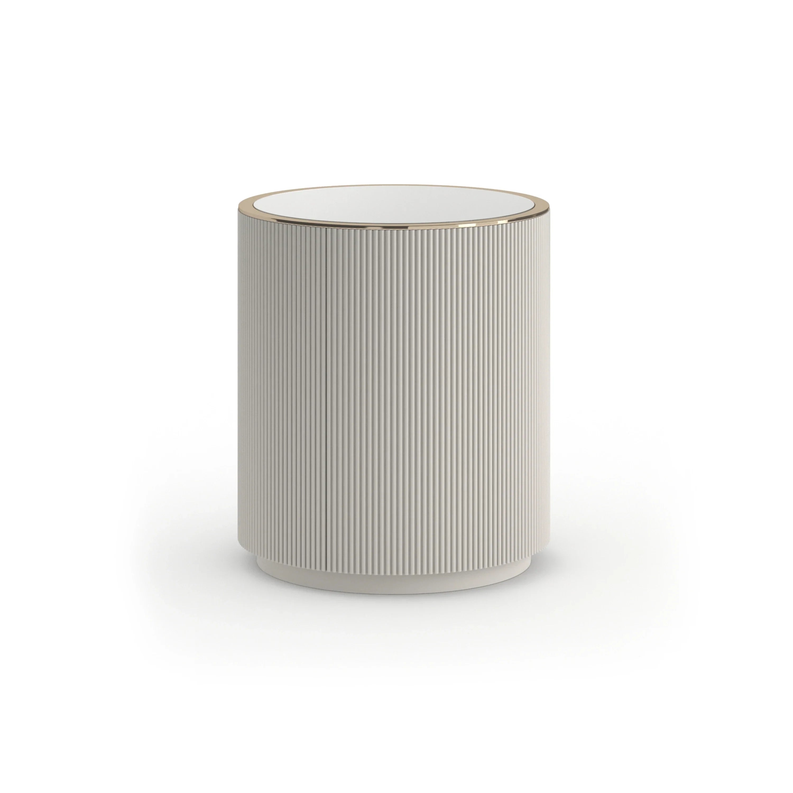 Love Round End Table - Matte Pearl – Side & End Tables by Caracole | Sutter & Vale