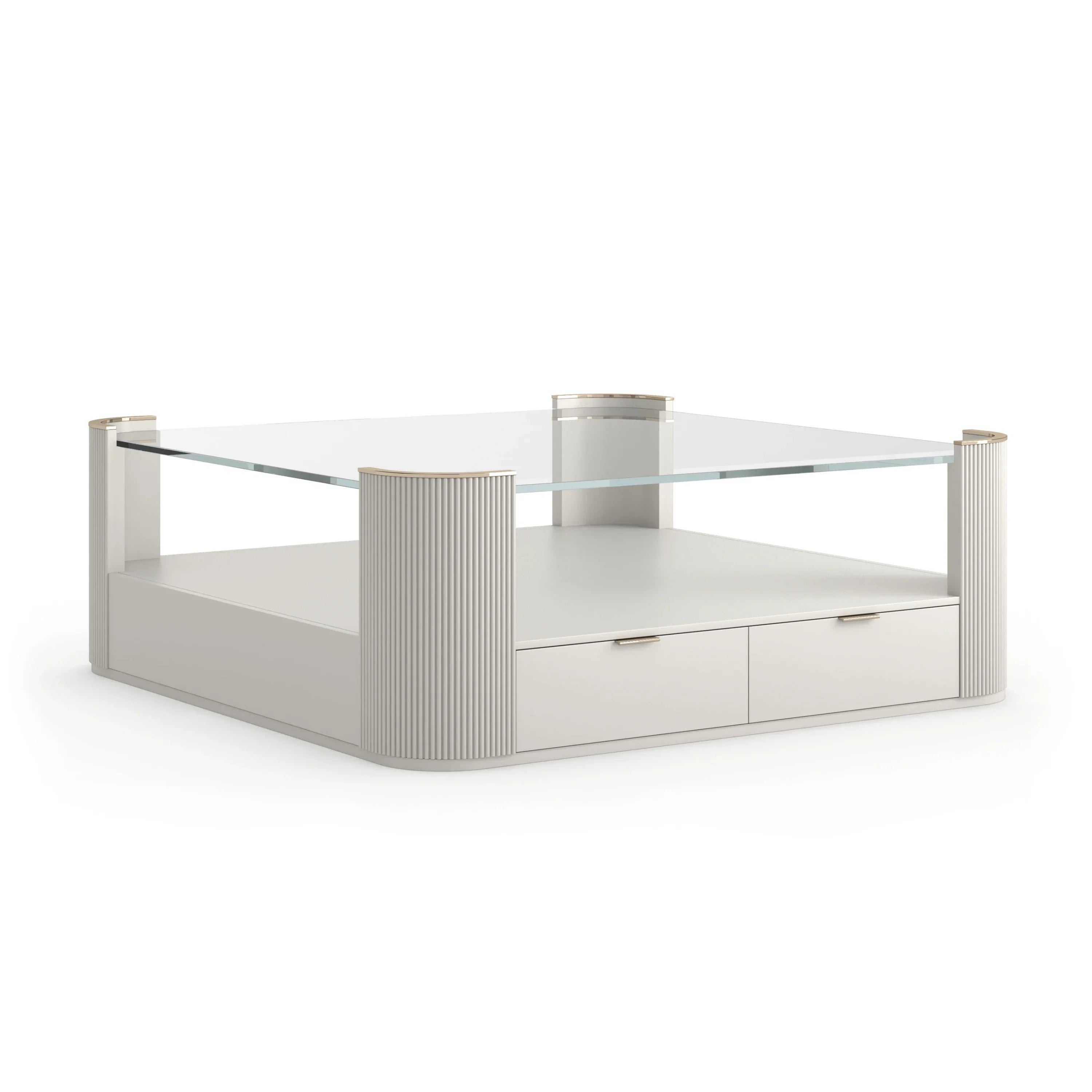 Love Square Cocktail Table - Matte Pearl – Cocktail Tables by Caracole | Sutter & Vale