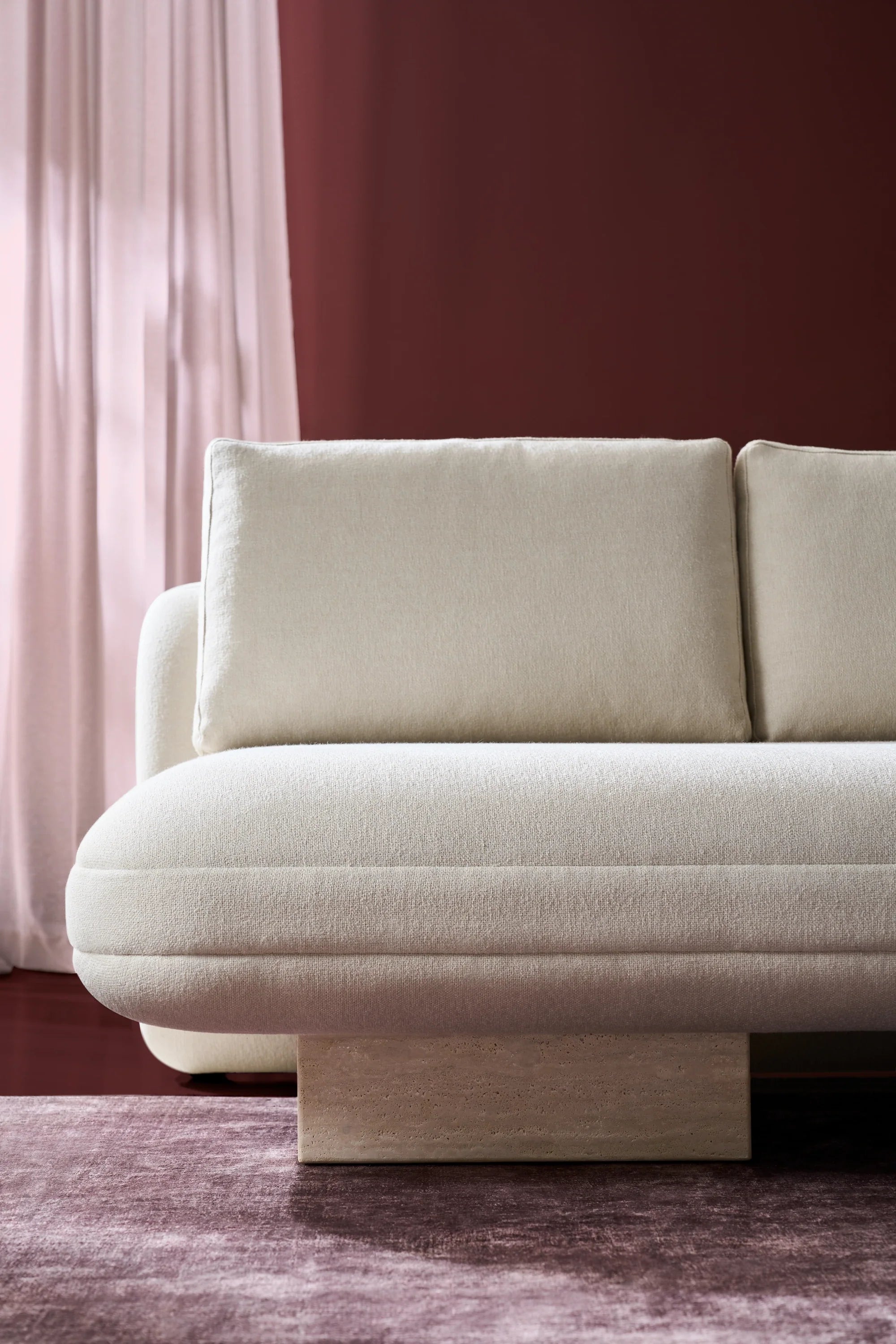 Overlap Raf Loveseat Ecru