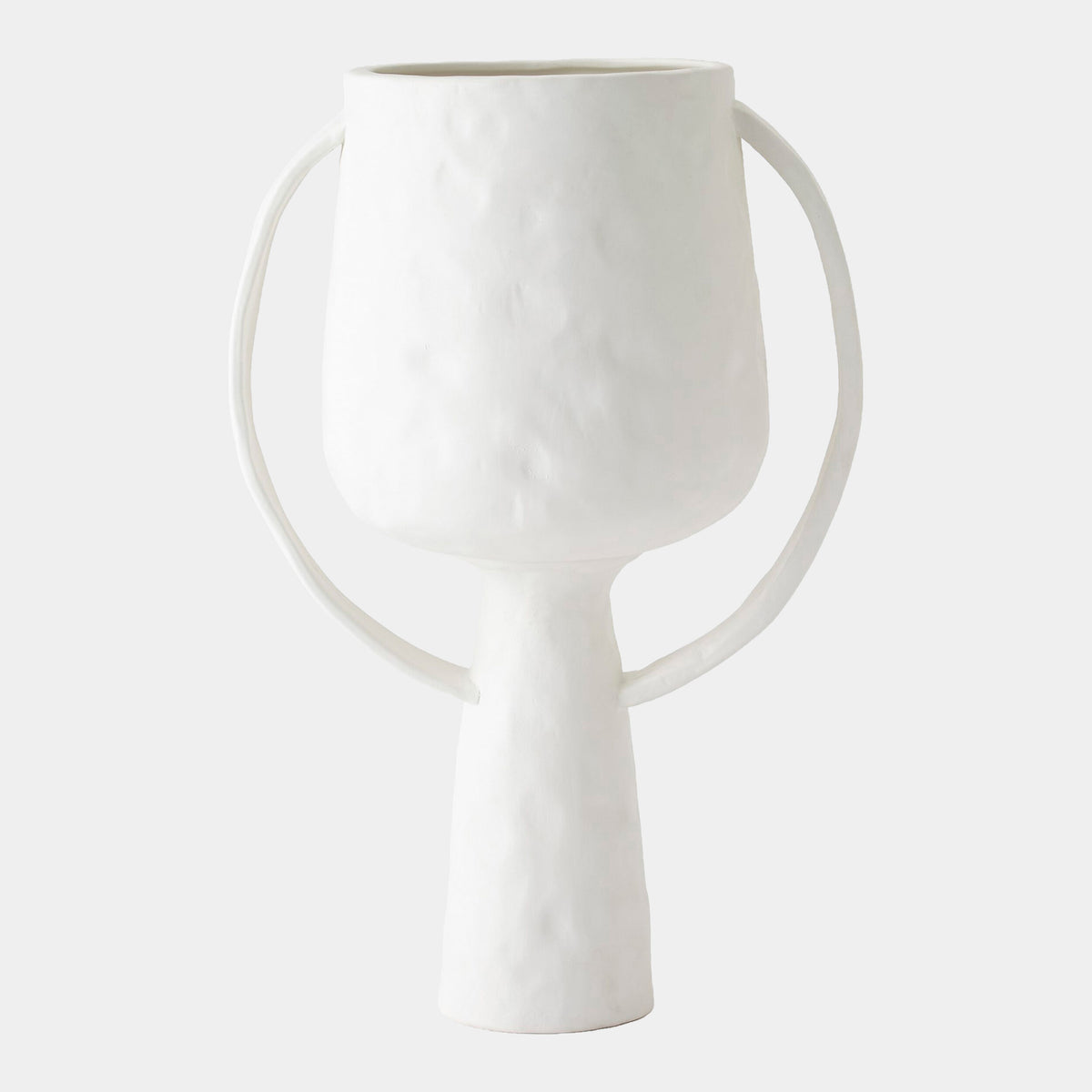 Aquitaine Vase-Matte White-Tall