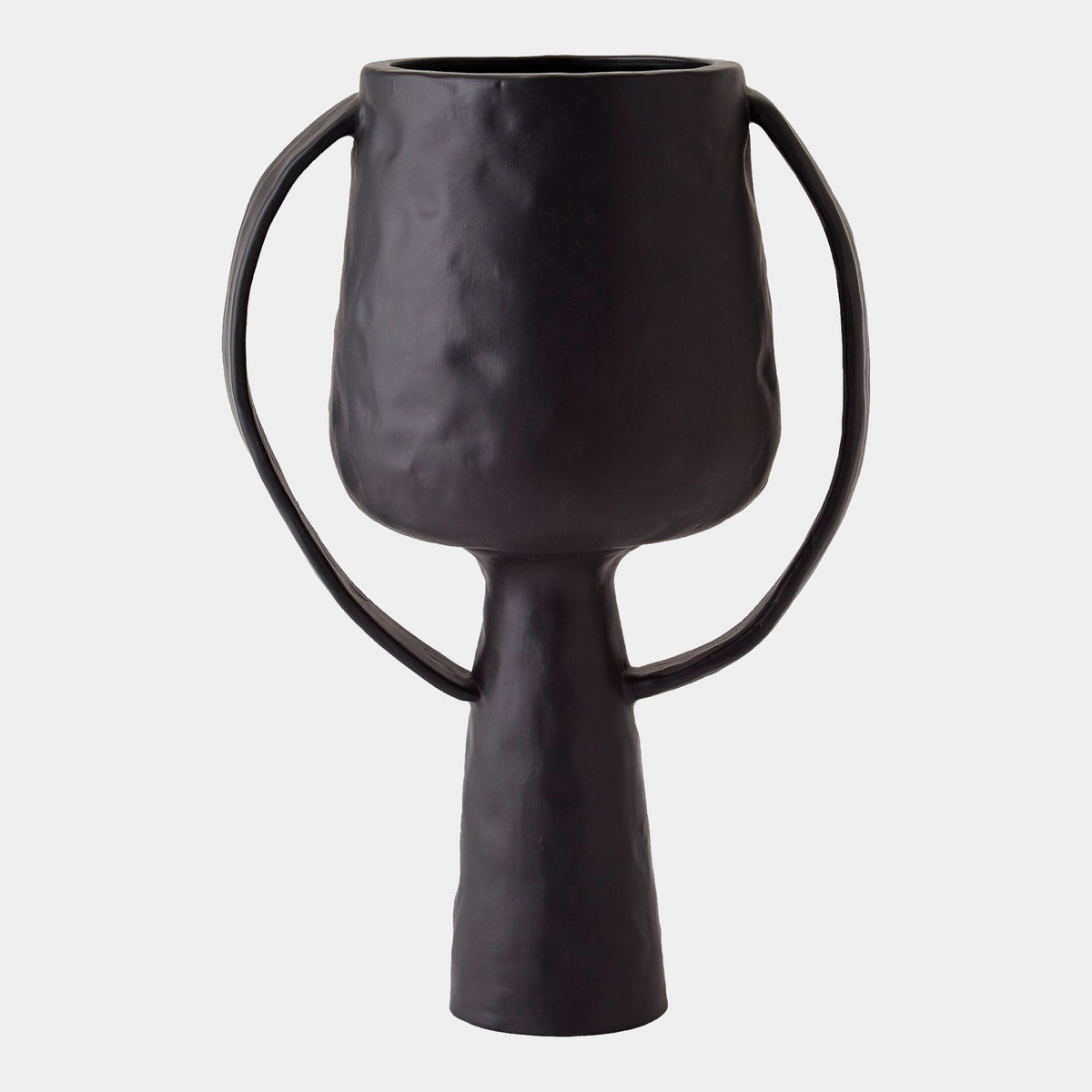 Aquitaine Vase-Matte Black-Tall