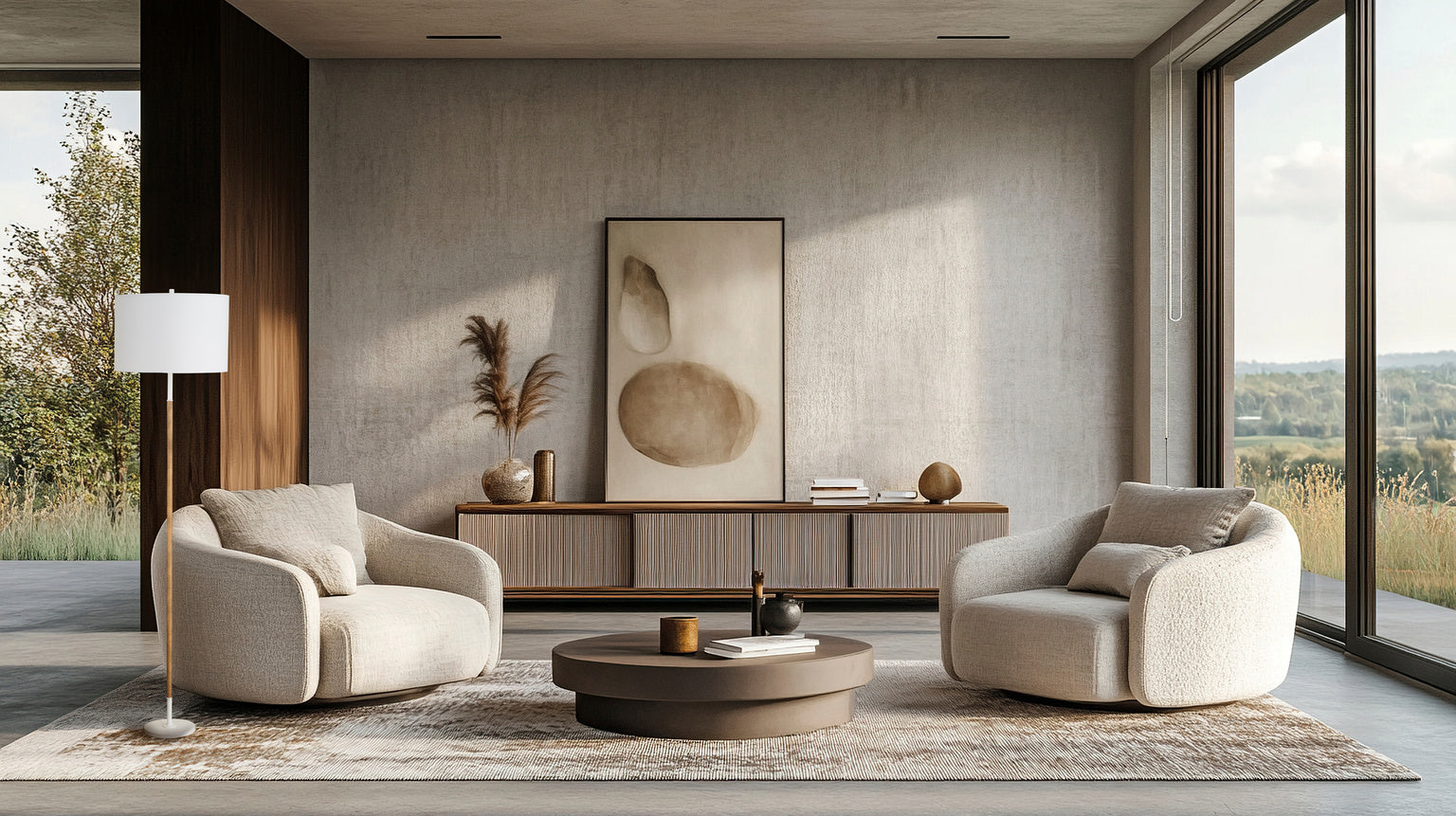 Amelia Rattan Floor Lamp - Matte White in 67 / Metal - Chelsea House