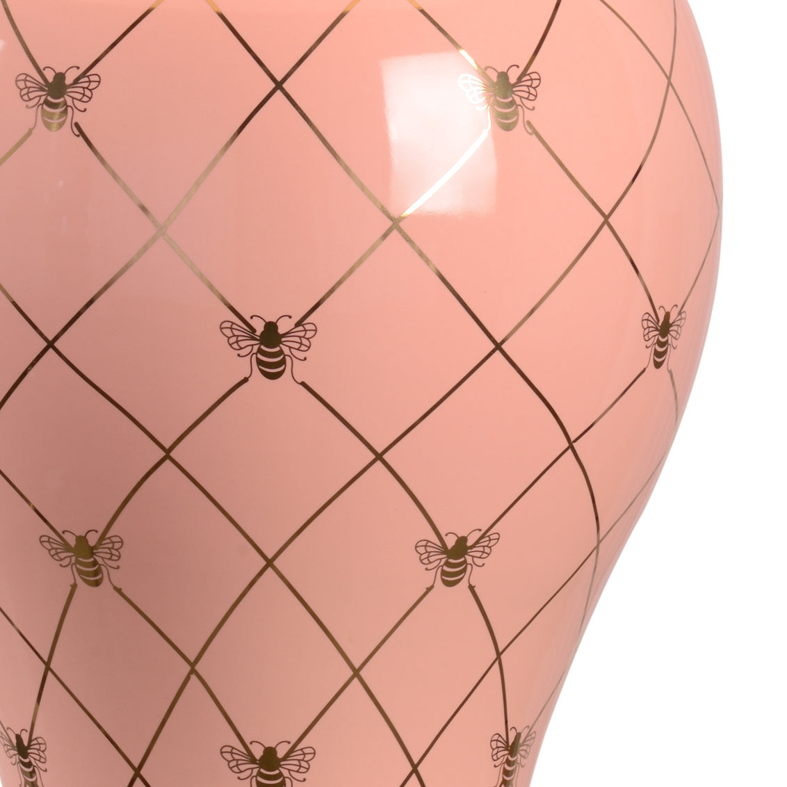 Ginger Jar Lamp - Coral in 33 / Ceramic/Porcelain - Chelsea House