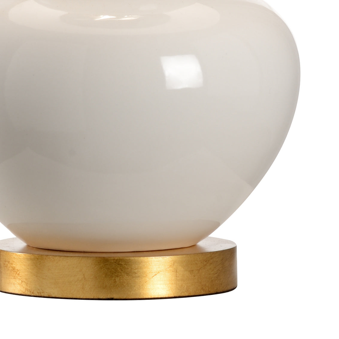 Gourd Lamp - White in White Glaze / Ceramic/Porcelain - Chelsea House