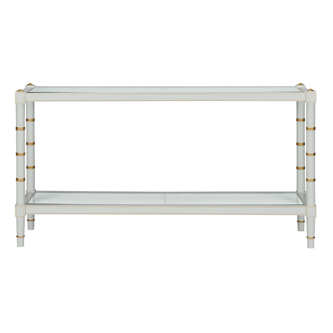 Conner Cane Console - Gray in 33 / Wood - Chelsea House