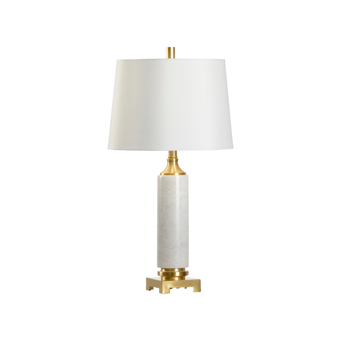 Round White Crosby Lamp