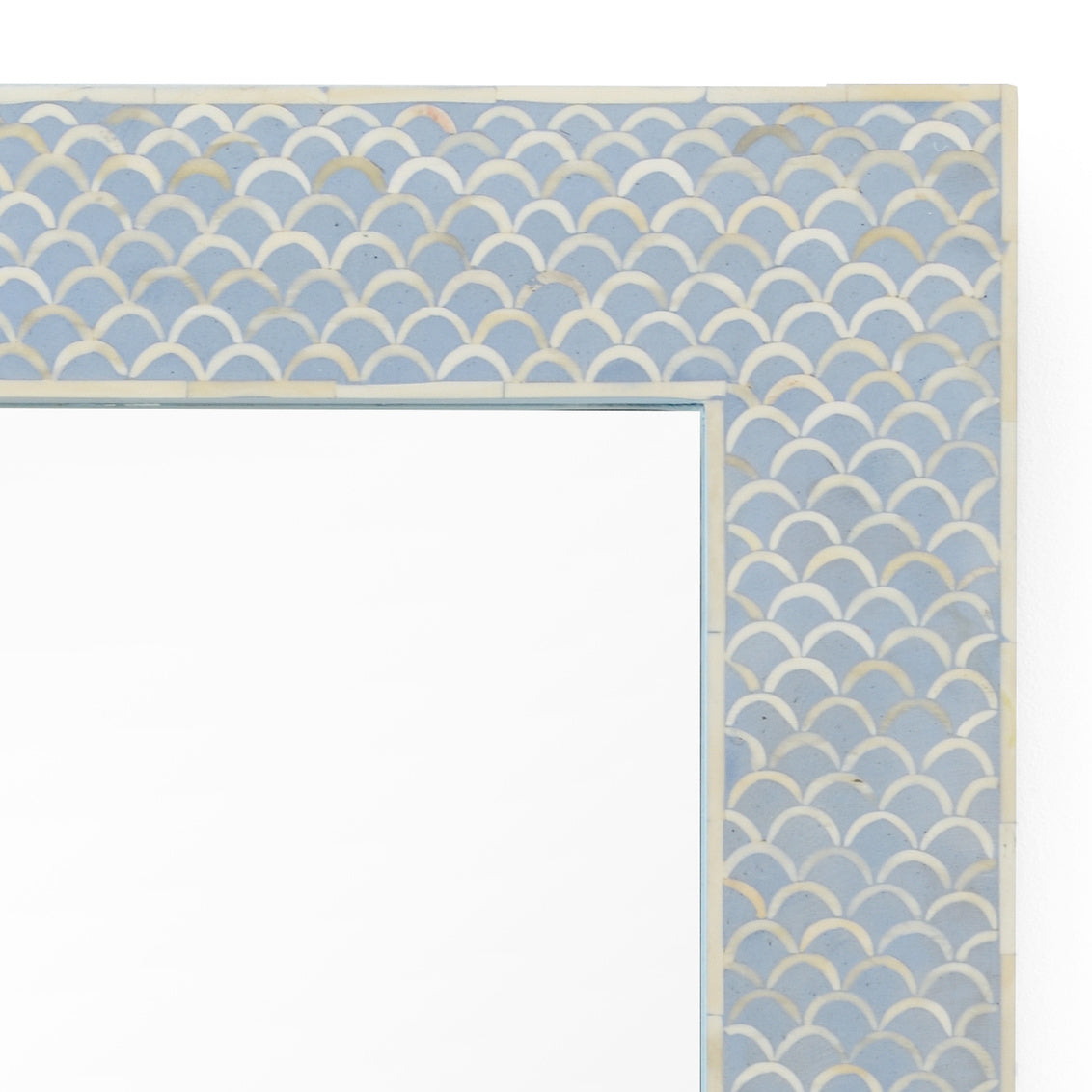 Elgon Mirror - Blue in 30 / Bone - Chelsea House