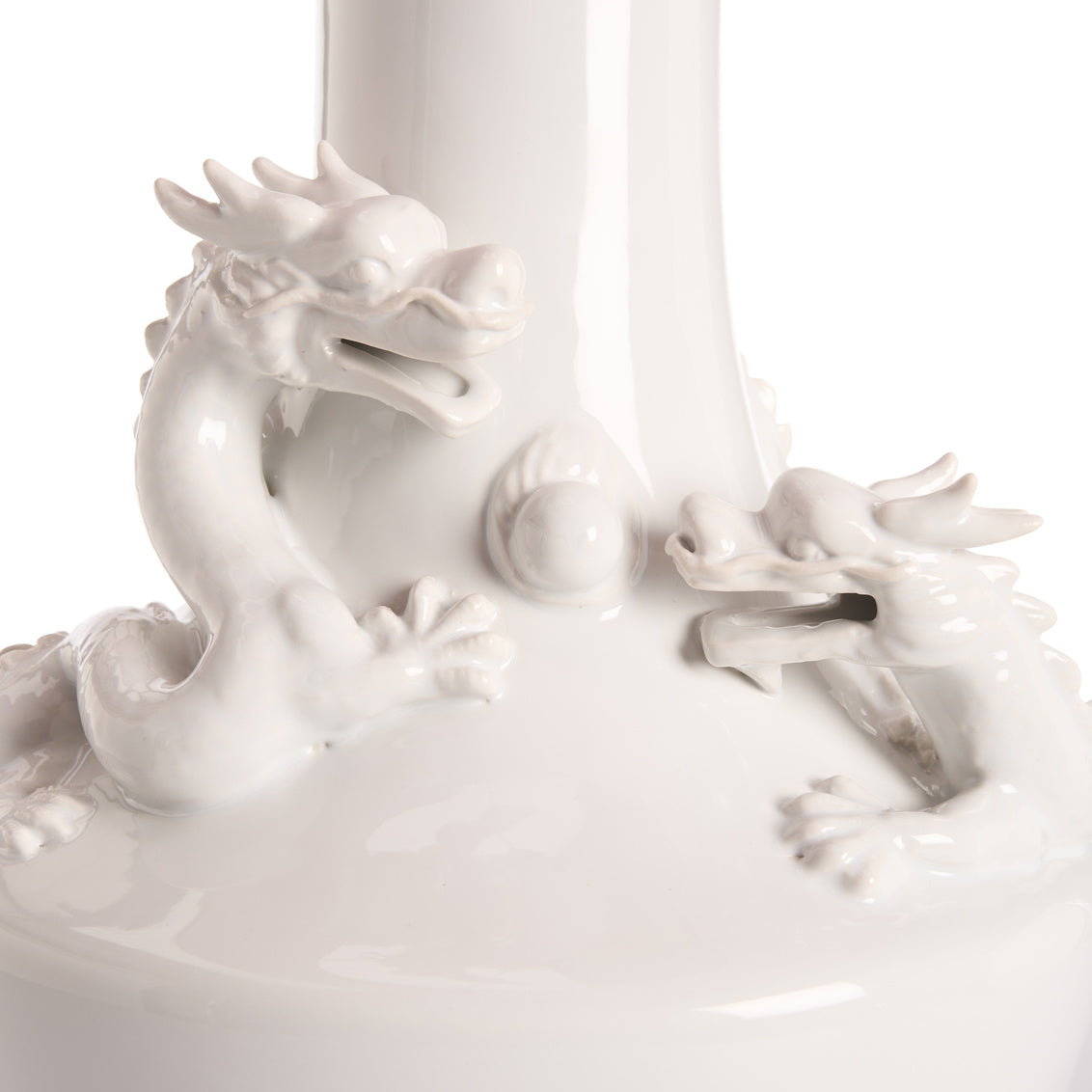 Pinyin Table Lamp in White Glaze / Ceramic/Porcelain - Chelsea House