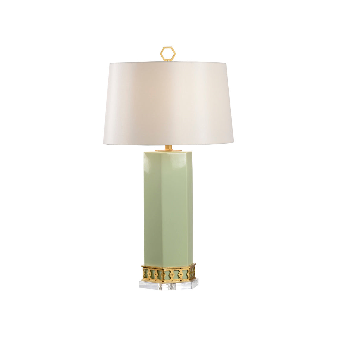 Miriam Table Lamp - Pistachio in 33 / Ceramic/Porcelain - Chelsea House