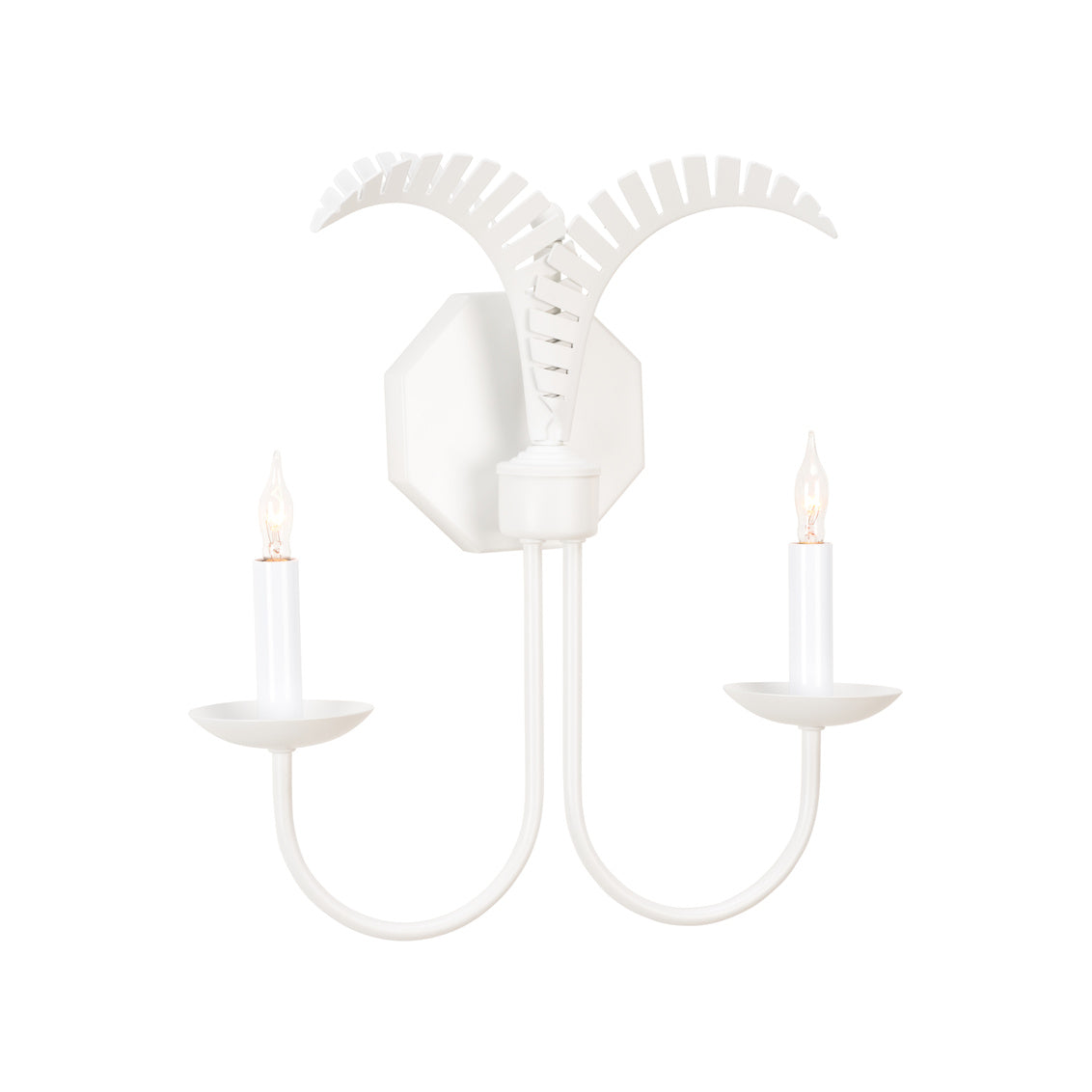 Petite Palm Sconce - White
