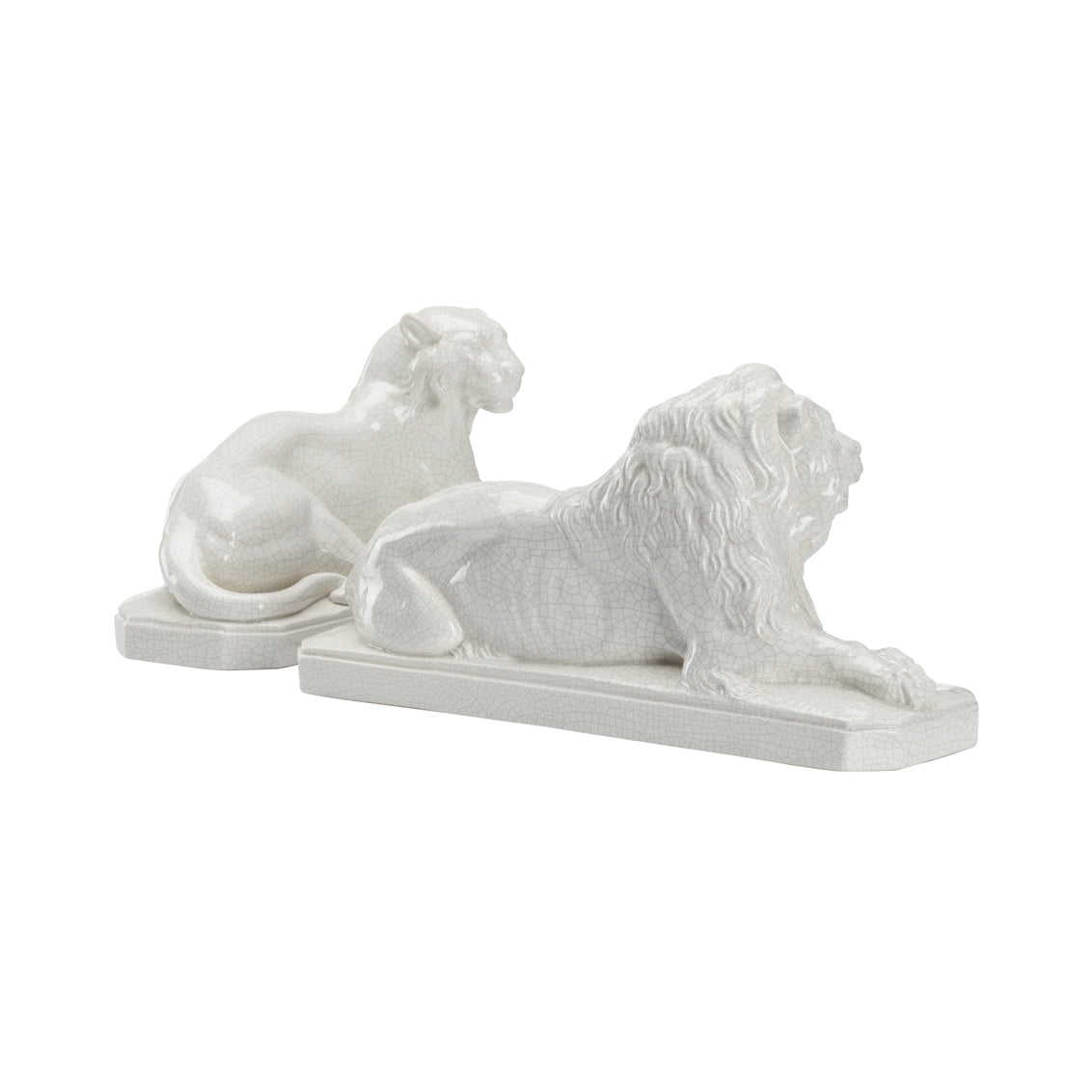 White Lions (PR) in 8 / Ceramic/Porcelain - Chelsea House