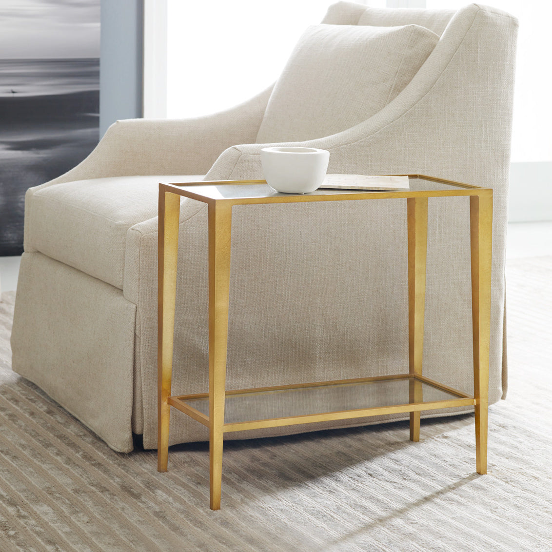 Large Gilt Chairside Table-Gold Leaf – Side Tables by Modern History | Sutter & Vale