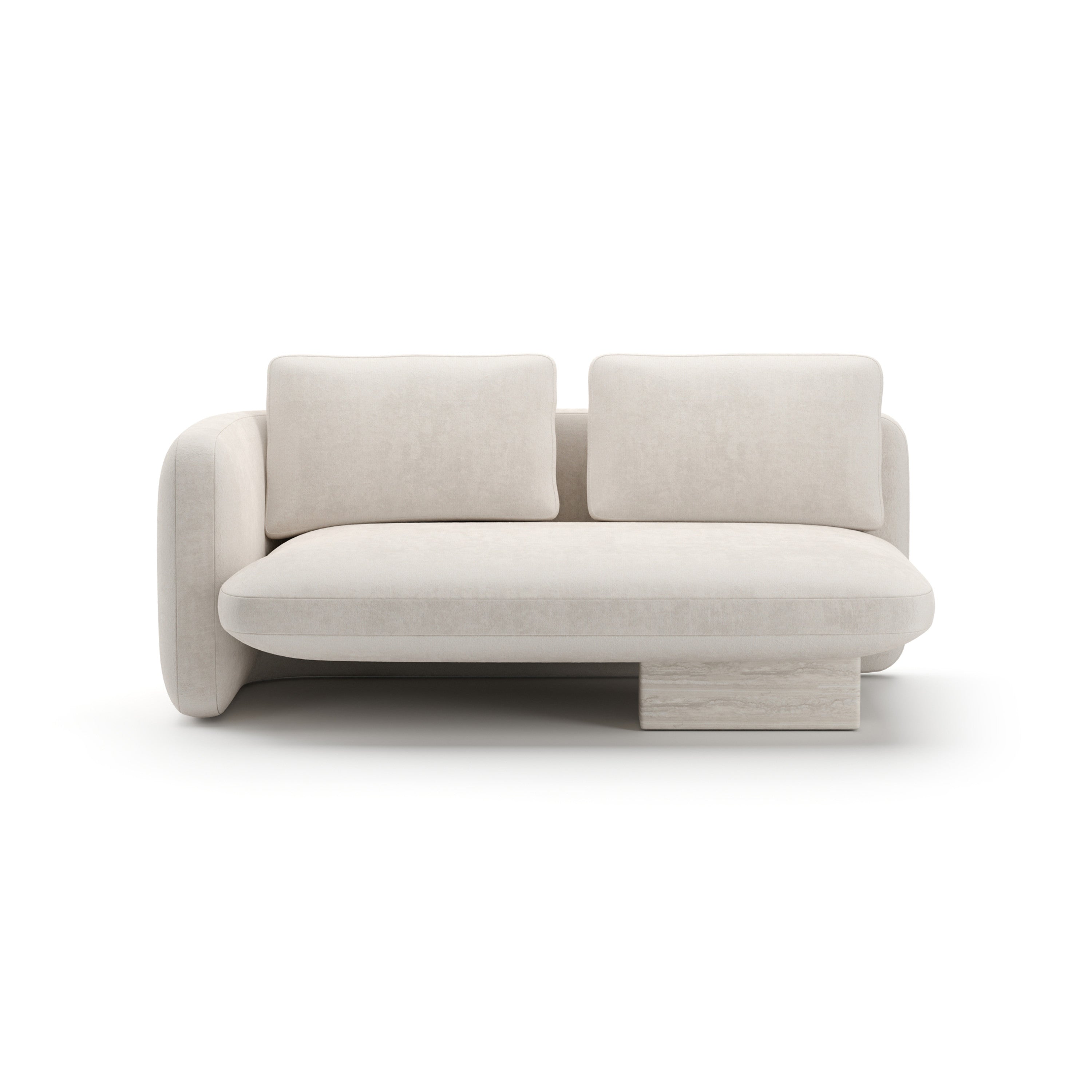Overlap Laf Loveseat Ecru