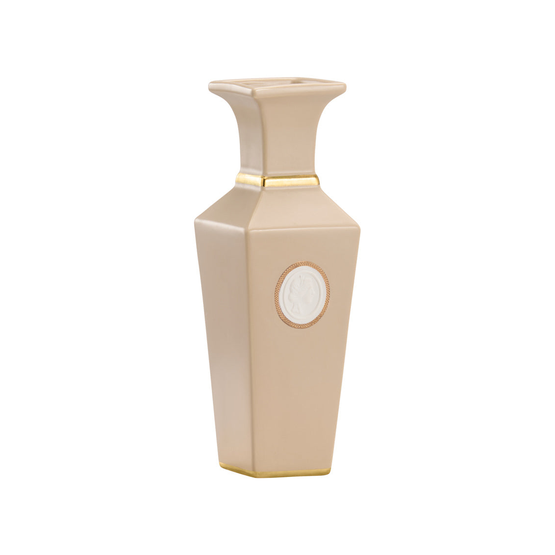 Intaglio Vase- Taupe