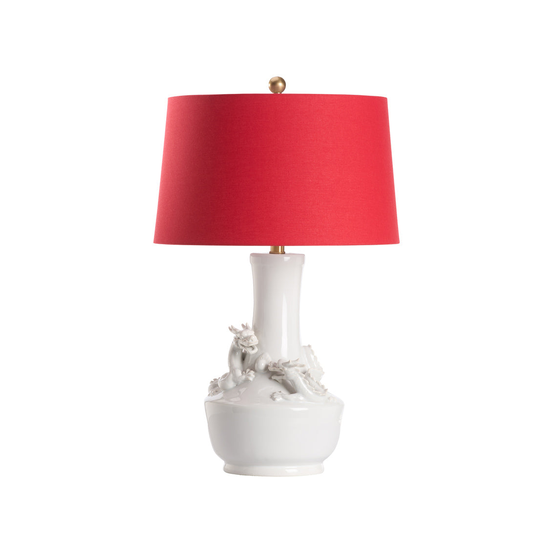 Pinyin Table Lamp in White Glaze / Ceramic/Porcelain - Chelsea House
