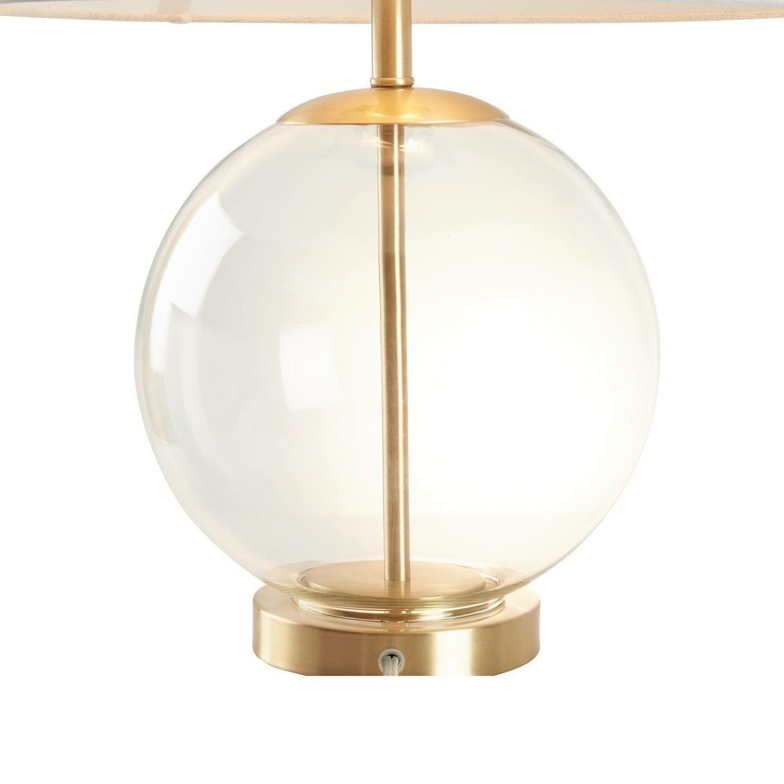 Alber Table Lamp in Clear/Brushed Brass / Ceramic/Porcelain - Chelsea House
