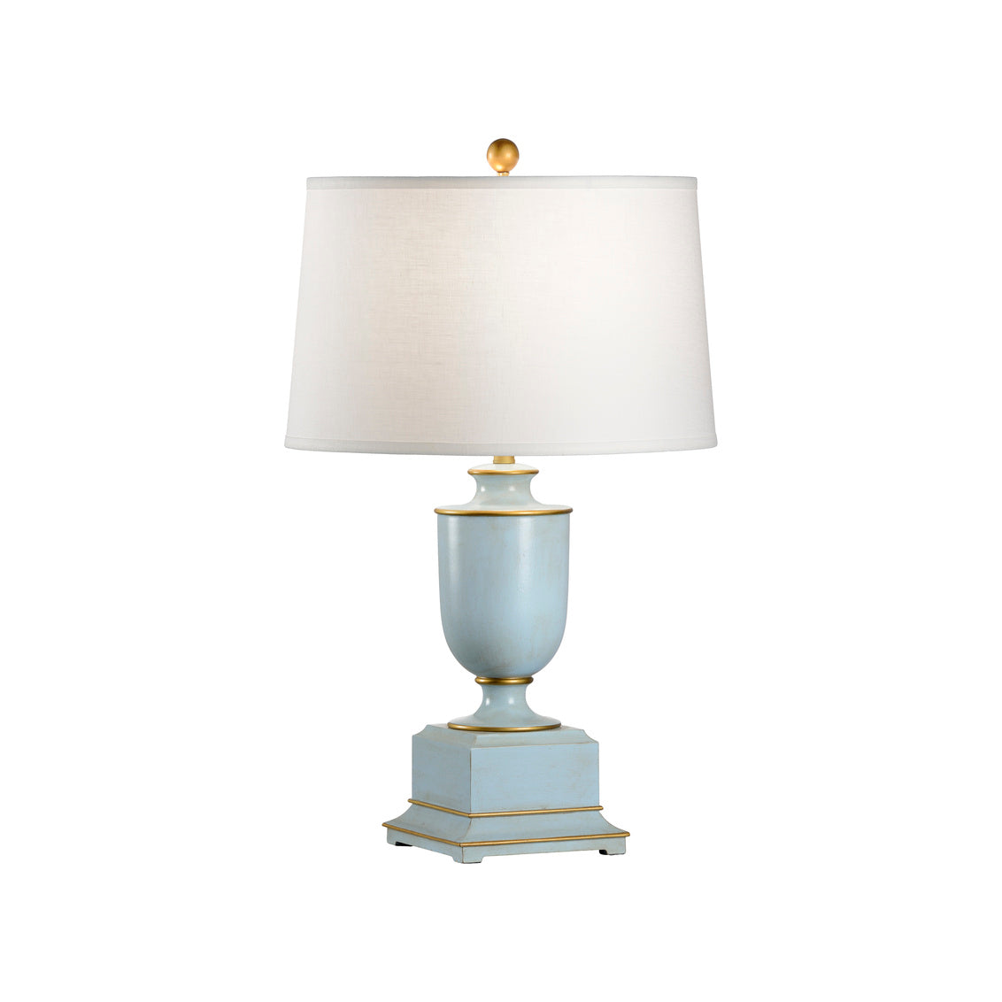 Old Washed Urn Lamp - Blue