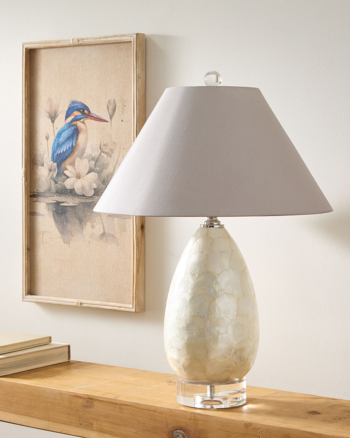 Lydia Abalone Scaled Lamp-Gray