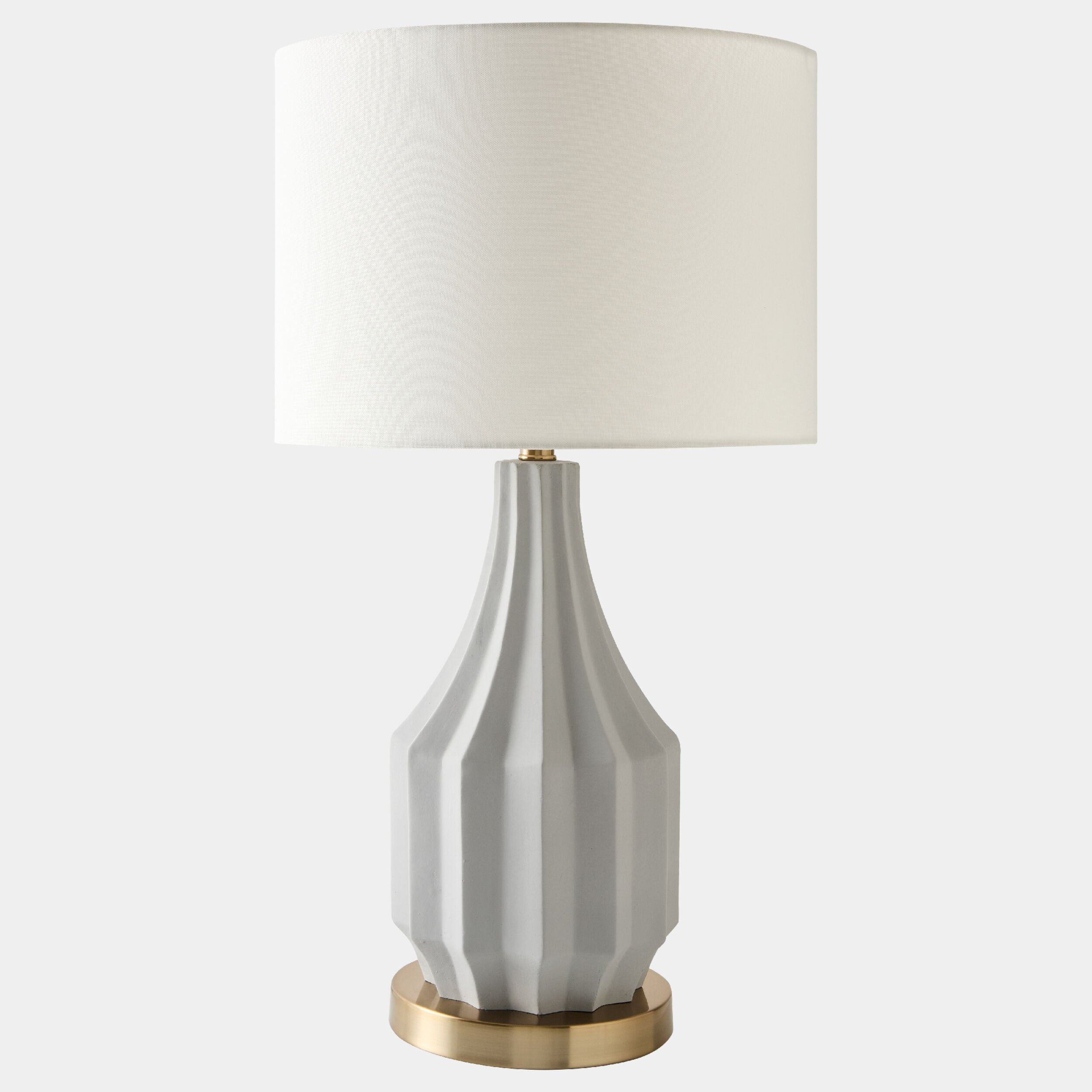 Crandall Fluted Lamp-Gray