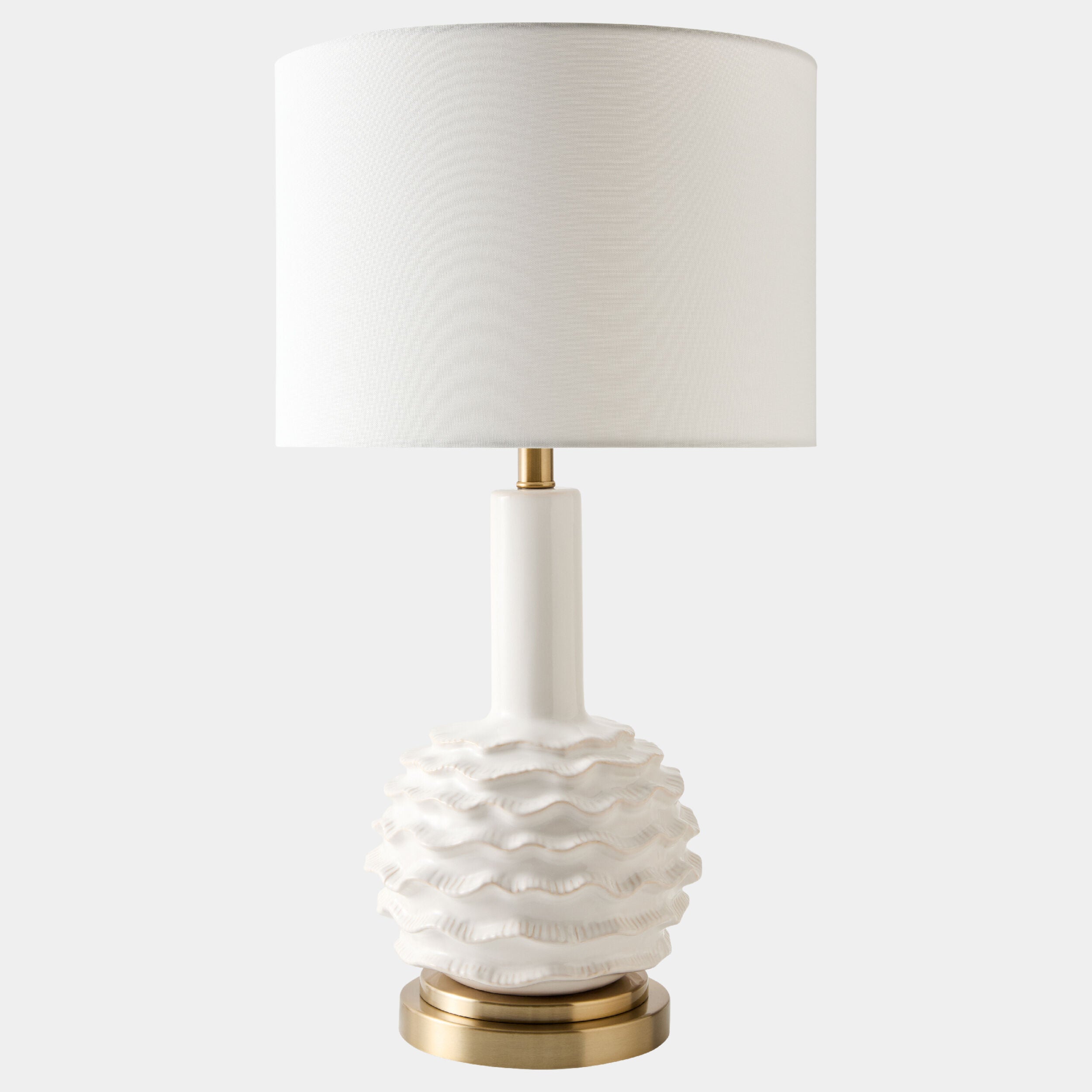 Cordelia Ruffles Lamp-White