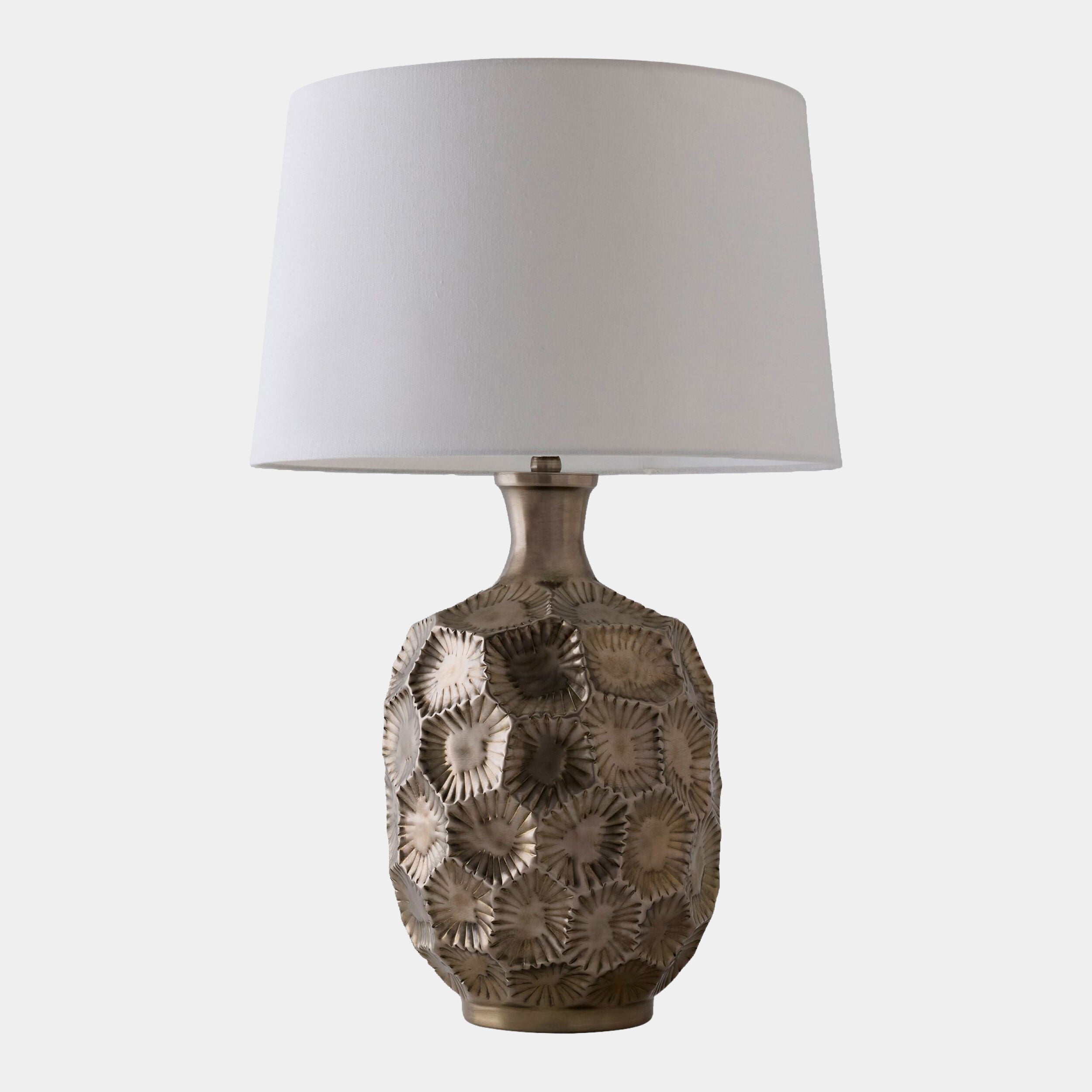 Cecily Hammered Table Lamp-Antique Silver