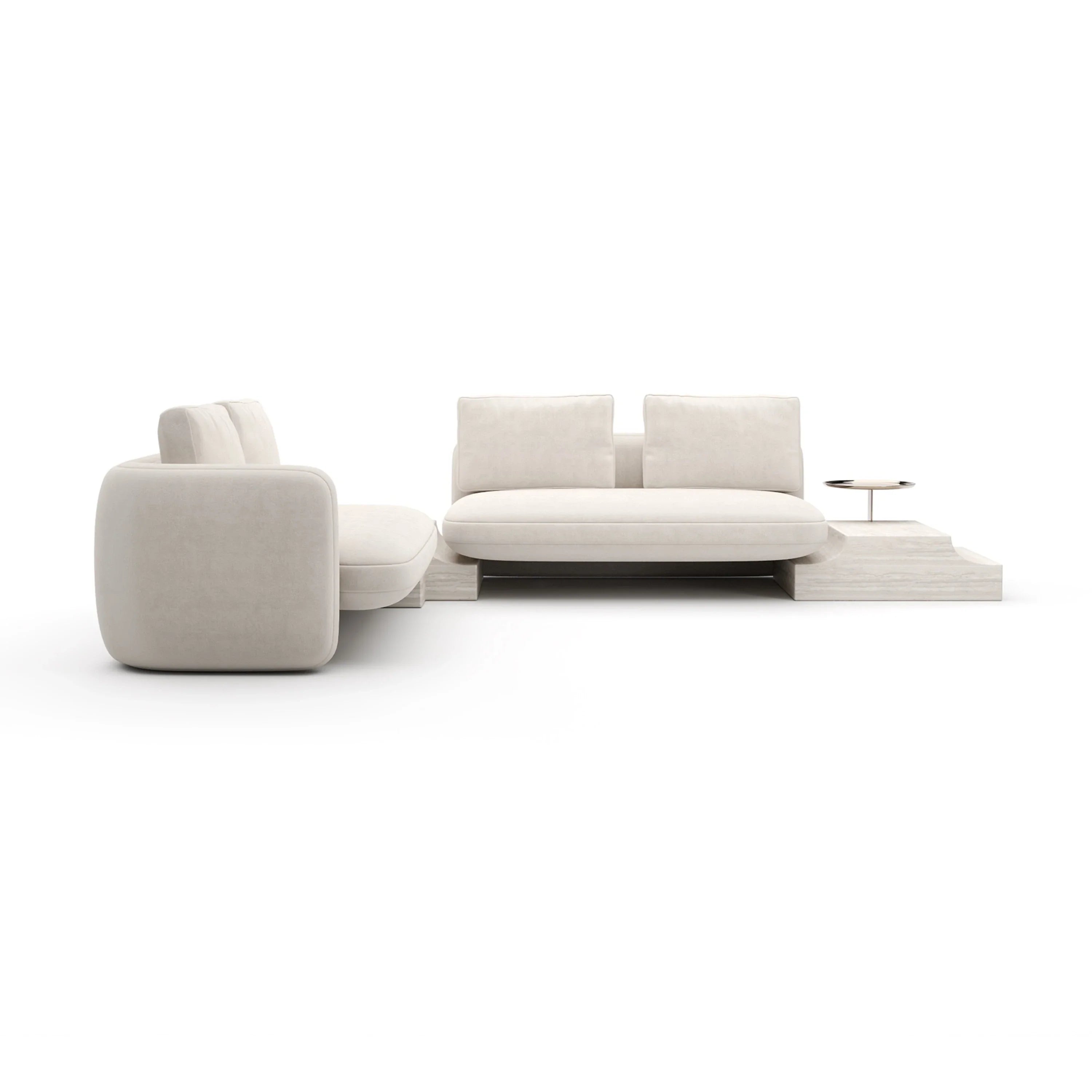 Overlap Wedge Sectional Ecru – Sectionals by Caracole | Sutter & Vale