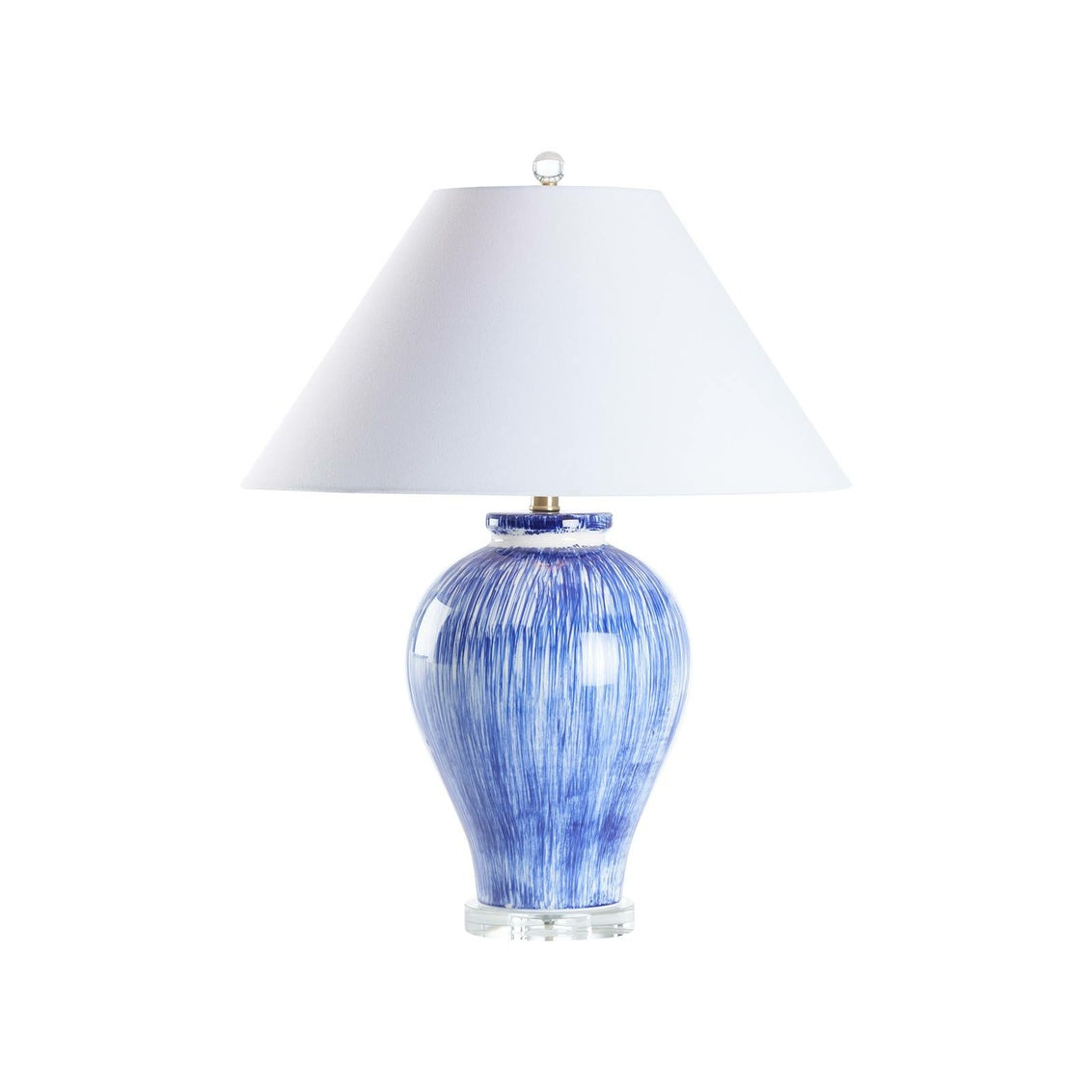 Dree Table Lamp in Blue/White Glaze / Ceramic/Porcelain - Chelsea House