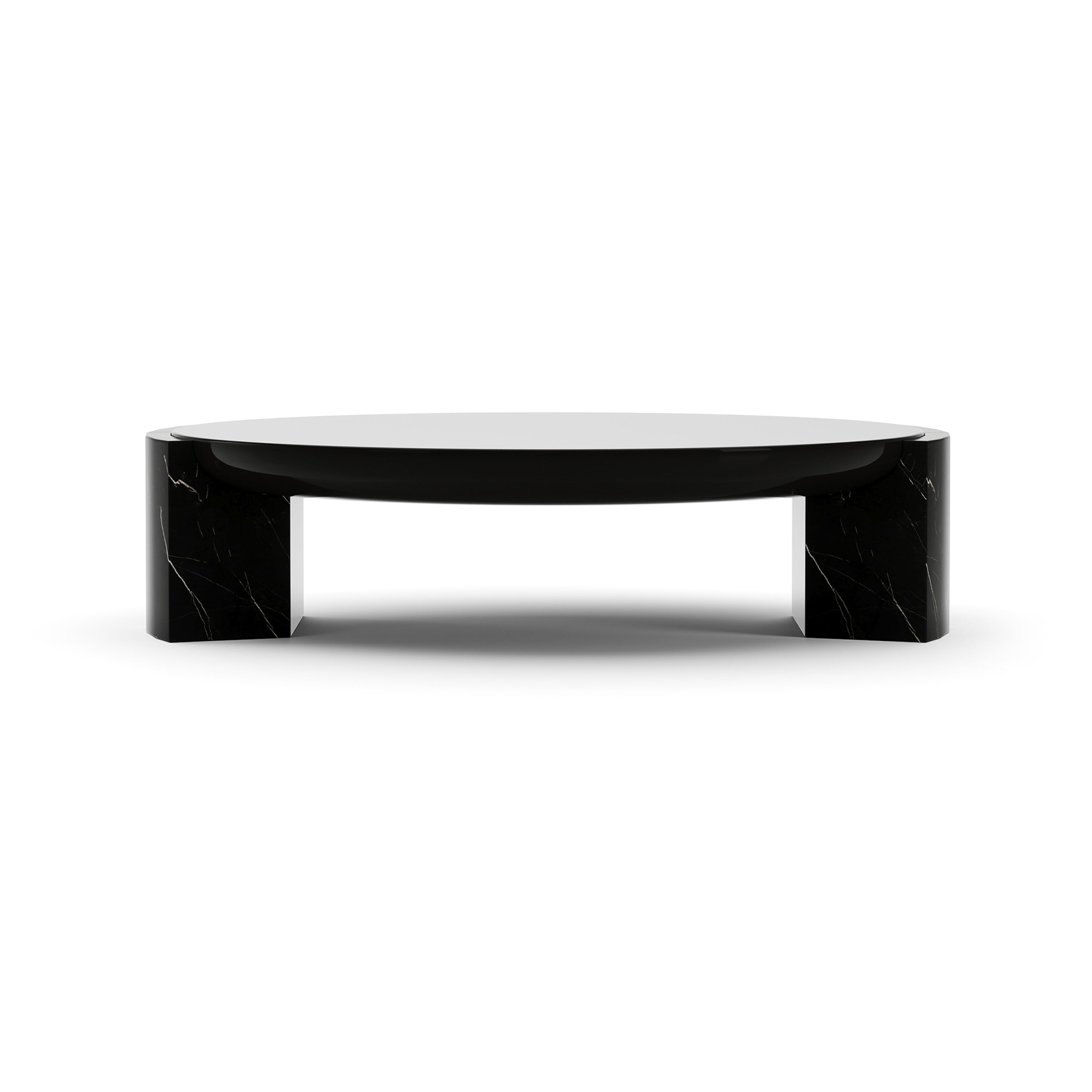 Overlap Round Cocktail Table Dark – Cocktail Tables by Caracole | Sutter & Vale
