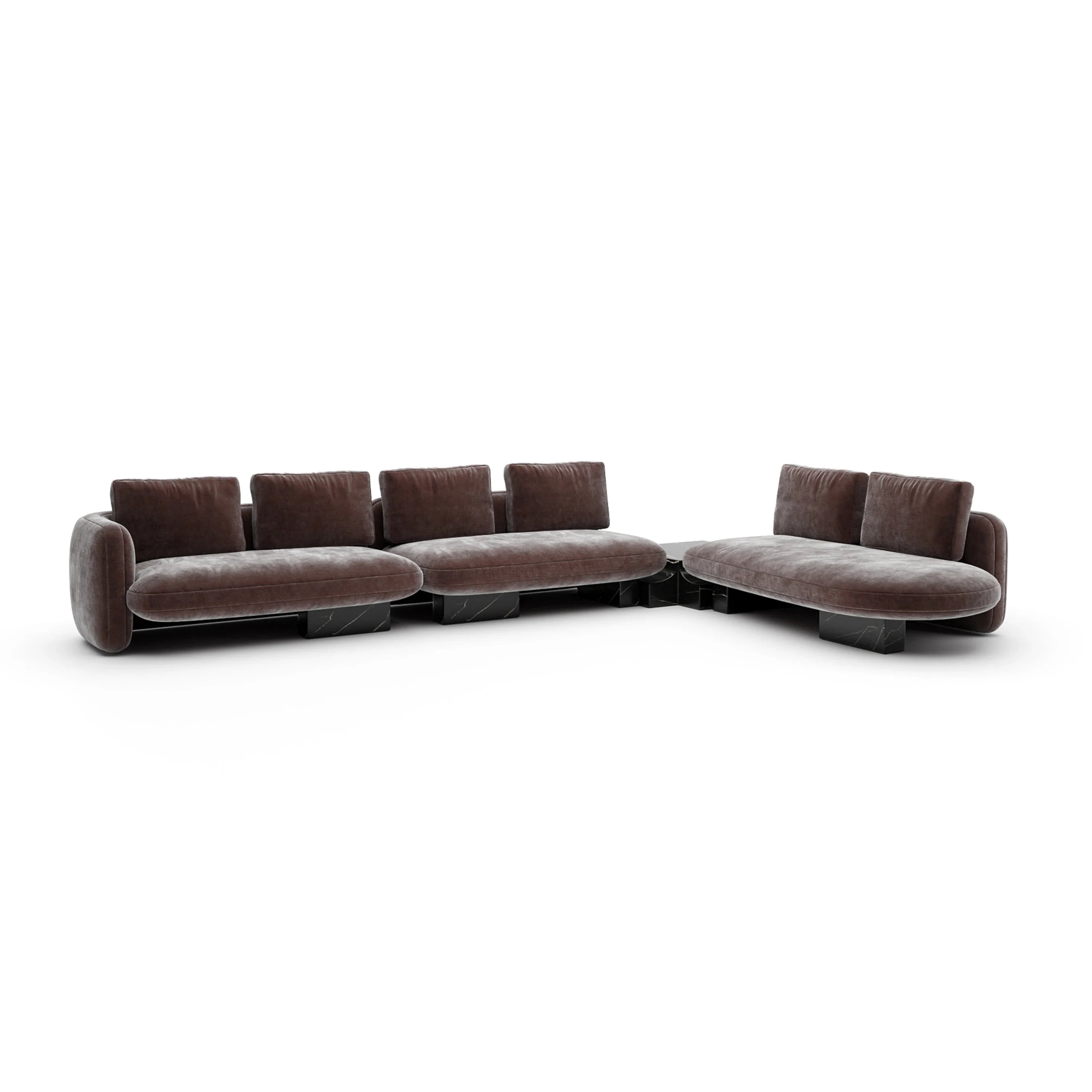 Overlap L Bumper Sectional Dk Taupe – Sectionals by Caracole | Sutter & Vale