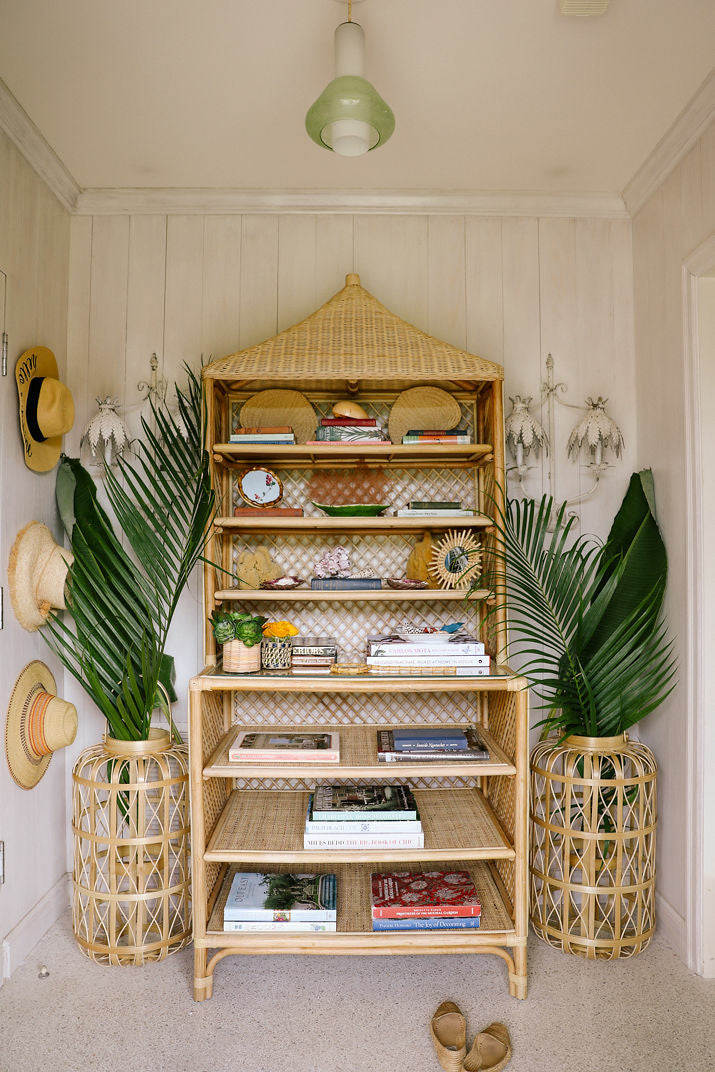 Brighton Etagere in 85h x 37w x 22d / Rattan - Chelsea House