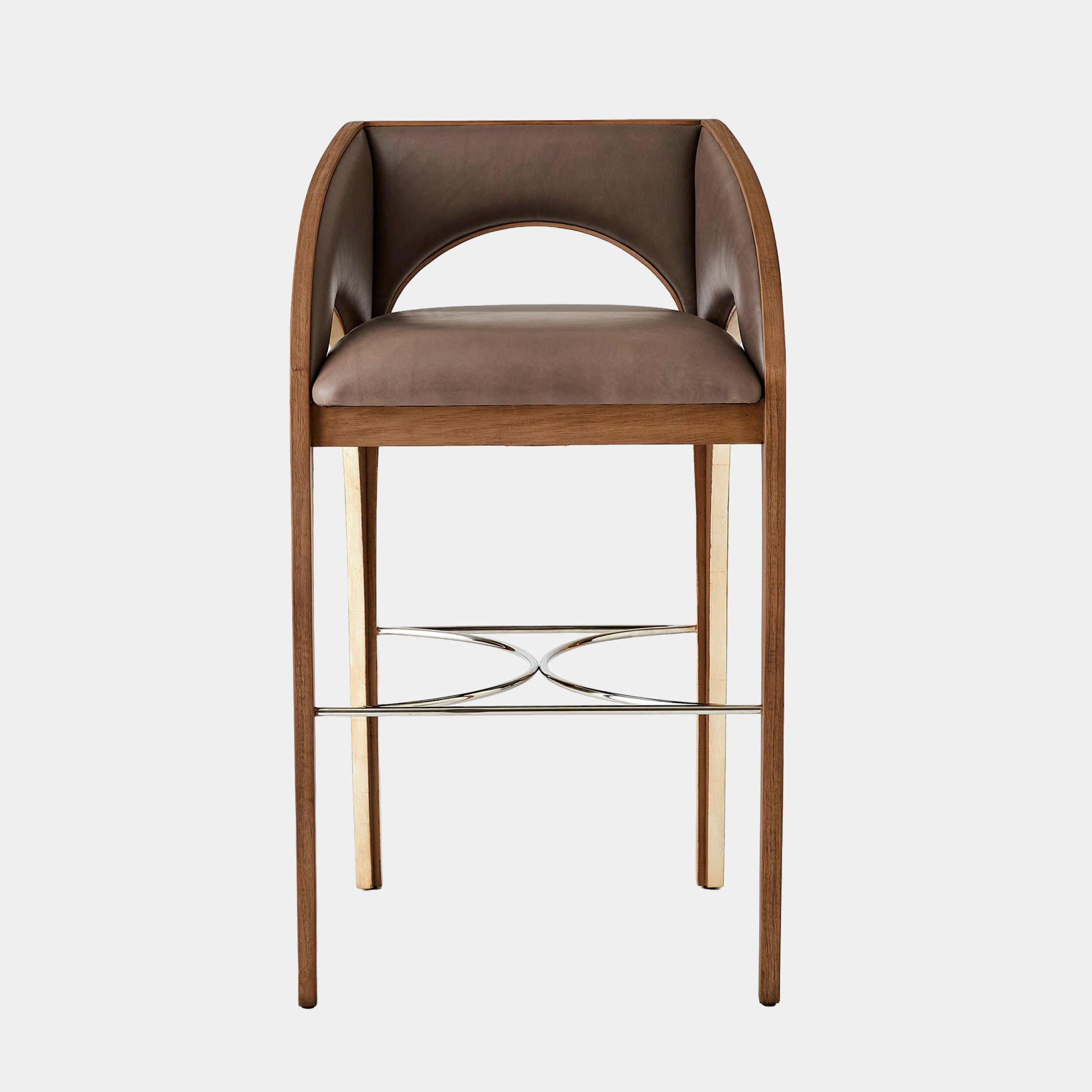 Arches Barstool-Nutmeg/Champagne
