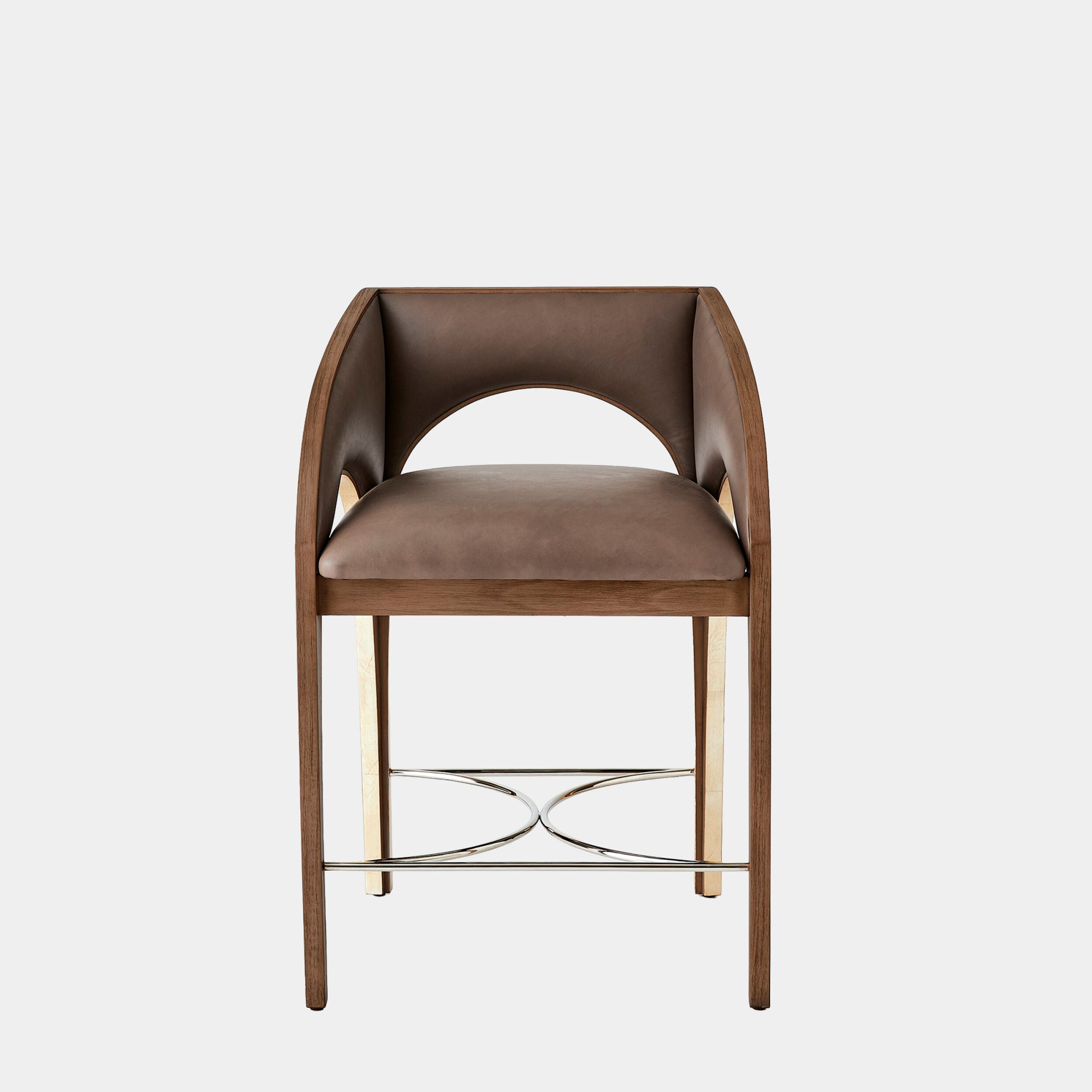Arches Counter Stool-Nutmeg/Champagne