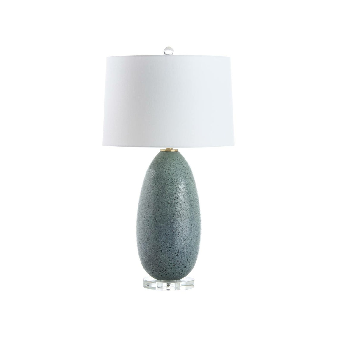 Decon Table Lamp in Mottled Blue Glaze / Ceramic/Porcelain - Chelsea House