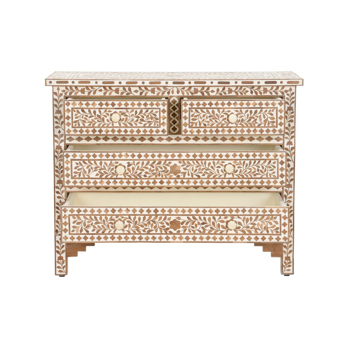 Zara Chest in Brown/White / Wood - Chelsea House