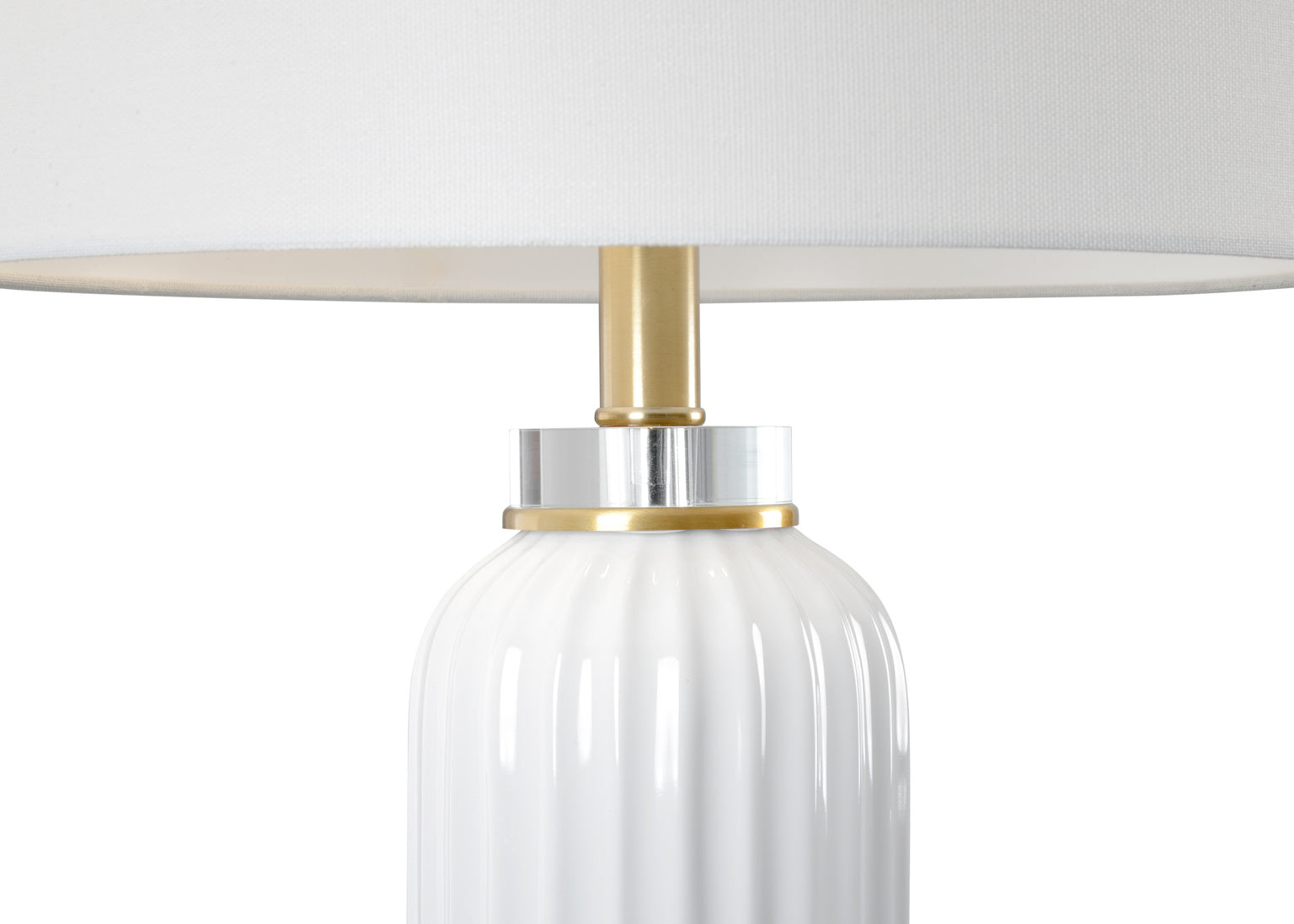 Samuel Ceramic Lamp - White in 31 / Ceramic/Porcelain - Chelsea House