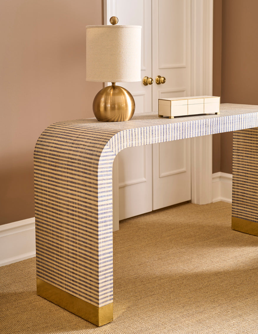 Waterfall Console - Stripe in 32 / Raffia - Chelsea House