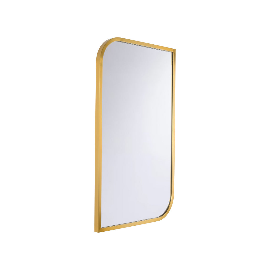 Binx Mirror in Antique Brass/Clear/Plain / Metal - Chelsea House