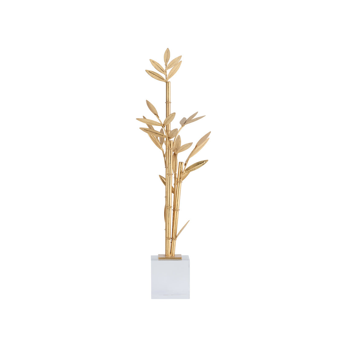 Bamboo on Stand in Clear/Gold Leaf / Crystal - Chelsea House