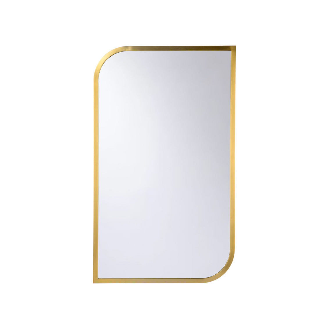 Binx Mirror in Antique Brass/Clear/Plain / Metal - Chelsea House