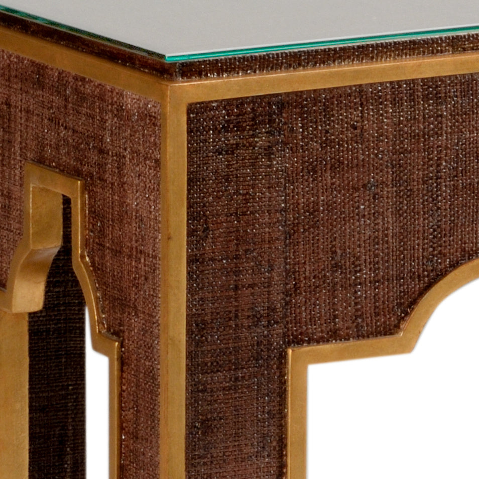 Yangon Console - Brown in 34.5 / Raffia - Chelsea House