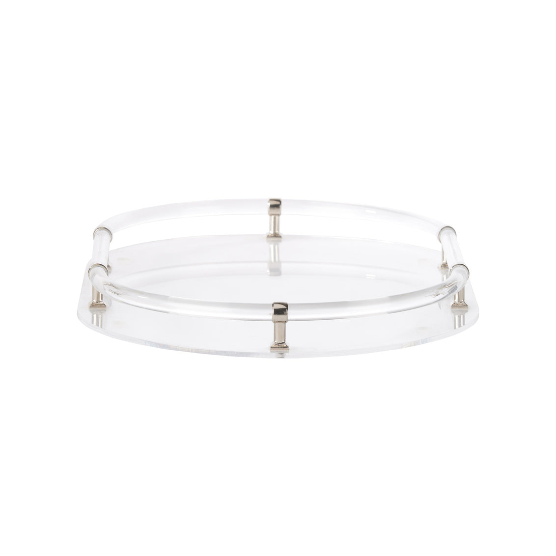 Acrylic Oval Tray - Nickel