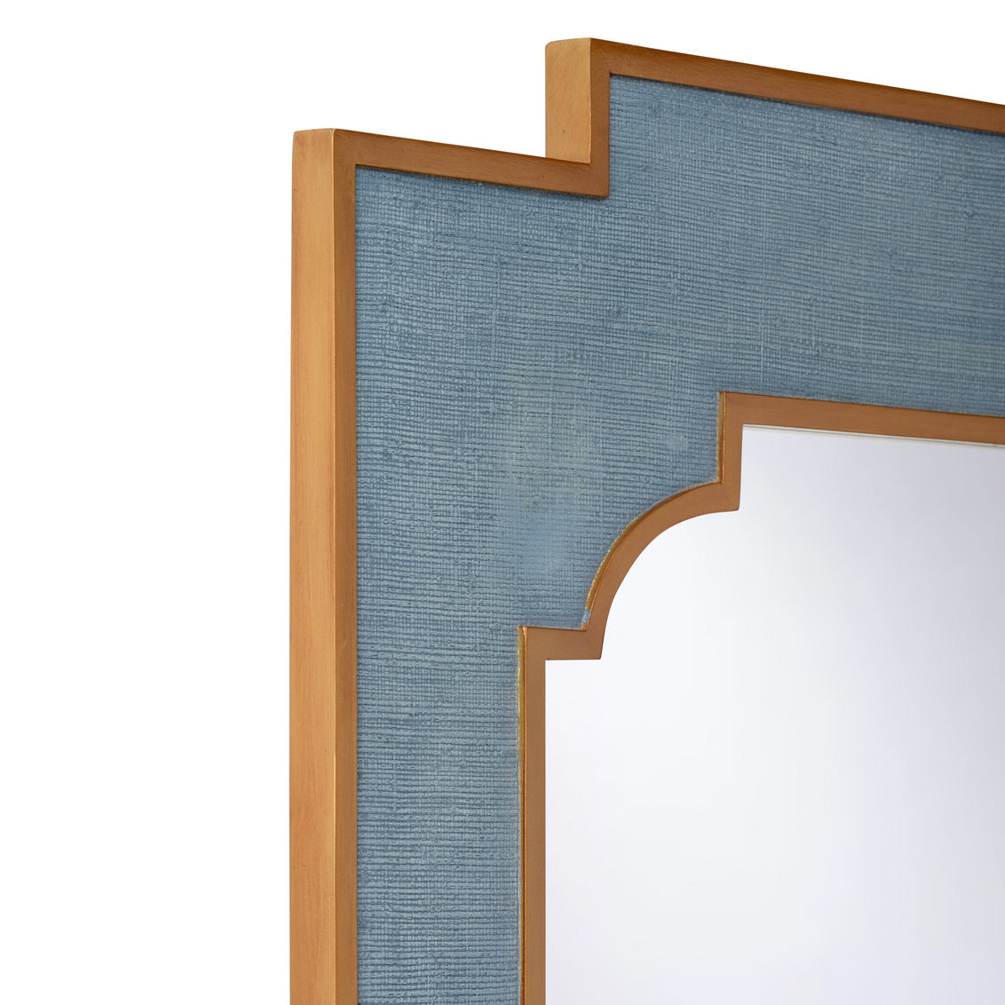 Yangon Mirror - Blue in 46 / Wood - Chelsea House