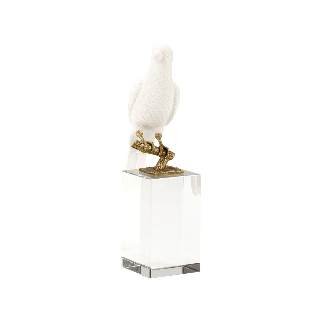 Parrot On Crystal - Square (Lg) in 10 / Ceramic/Porcelain - Chelsea House