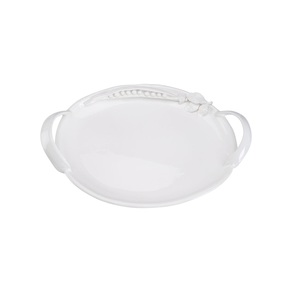 Pisello Plate in White Glaze / Ceramic/Porcelain - Chelsea House