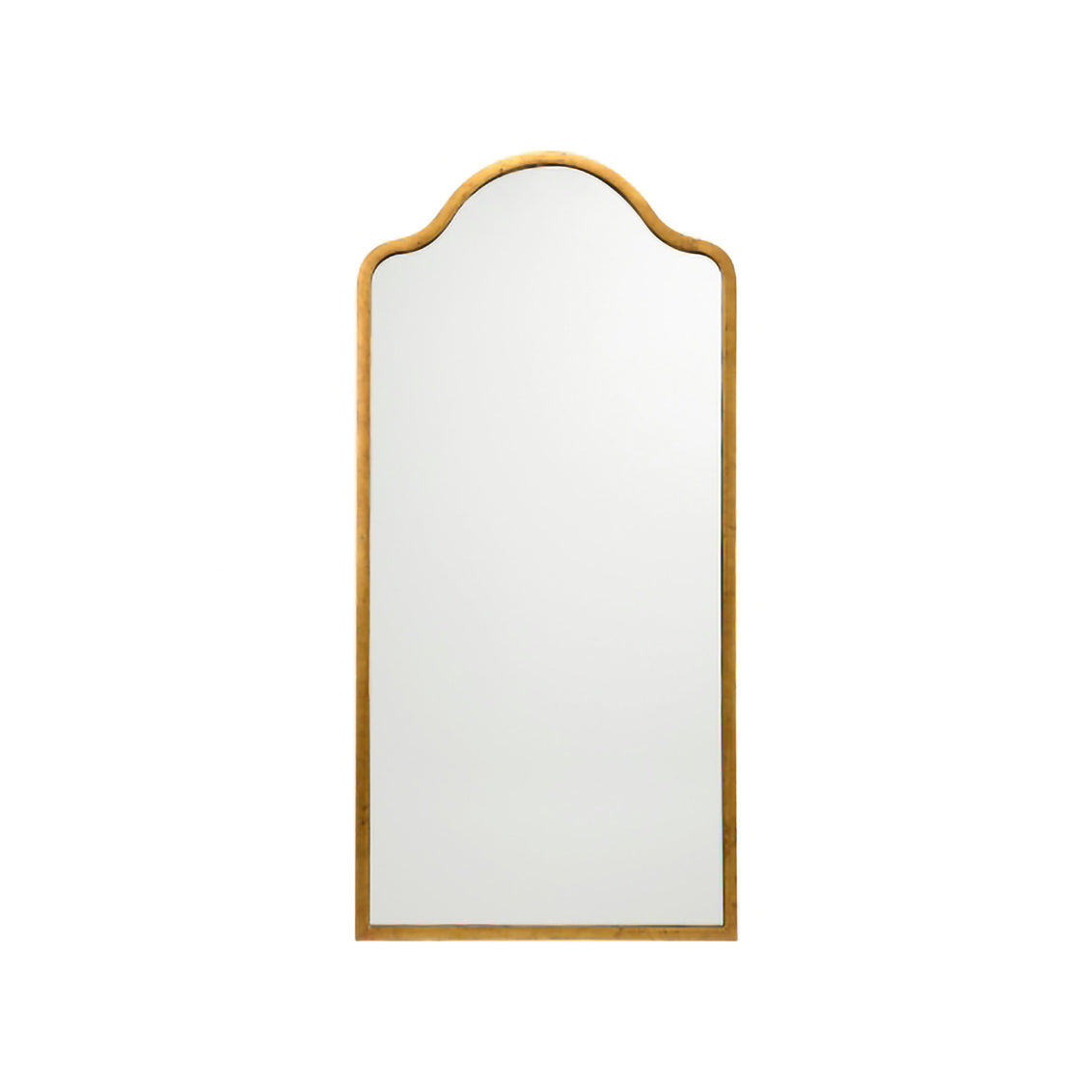 Scalloped Top Mirror - Gold in Antique Gold Leaf/Plain / Iron - Chelsea House