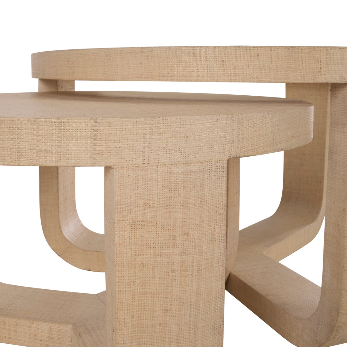 Tilda Nesting Tables in Cream/Clear / Saguran - Chelsea House