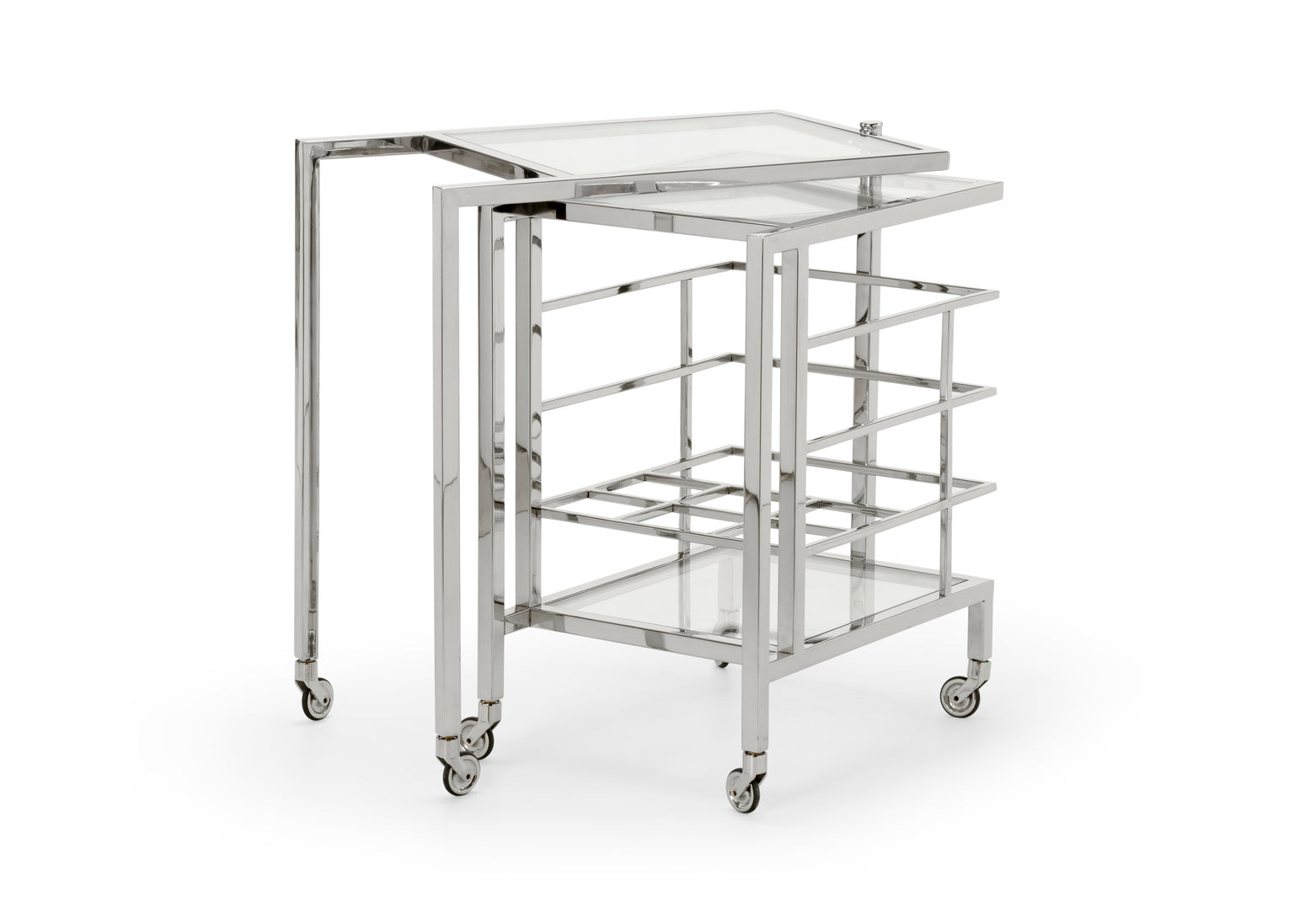 Rankin Bar Cart - Nickel in 30.5 / Metal - Chelsea House