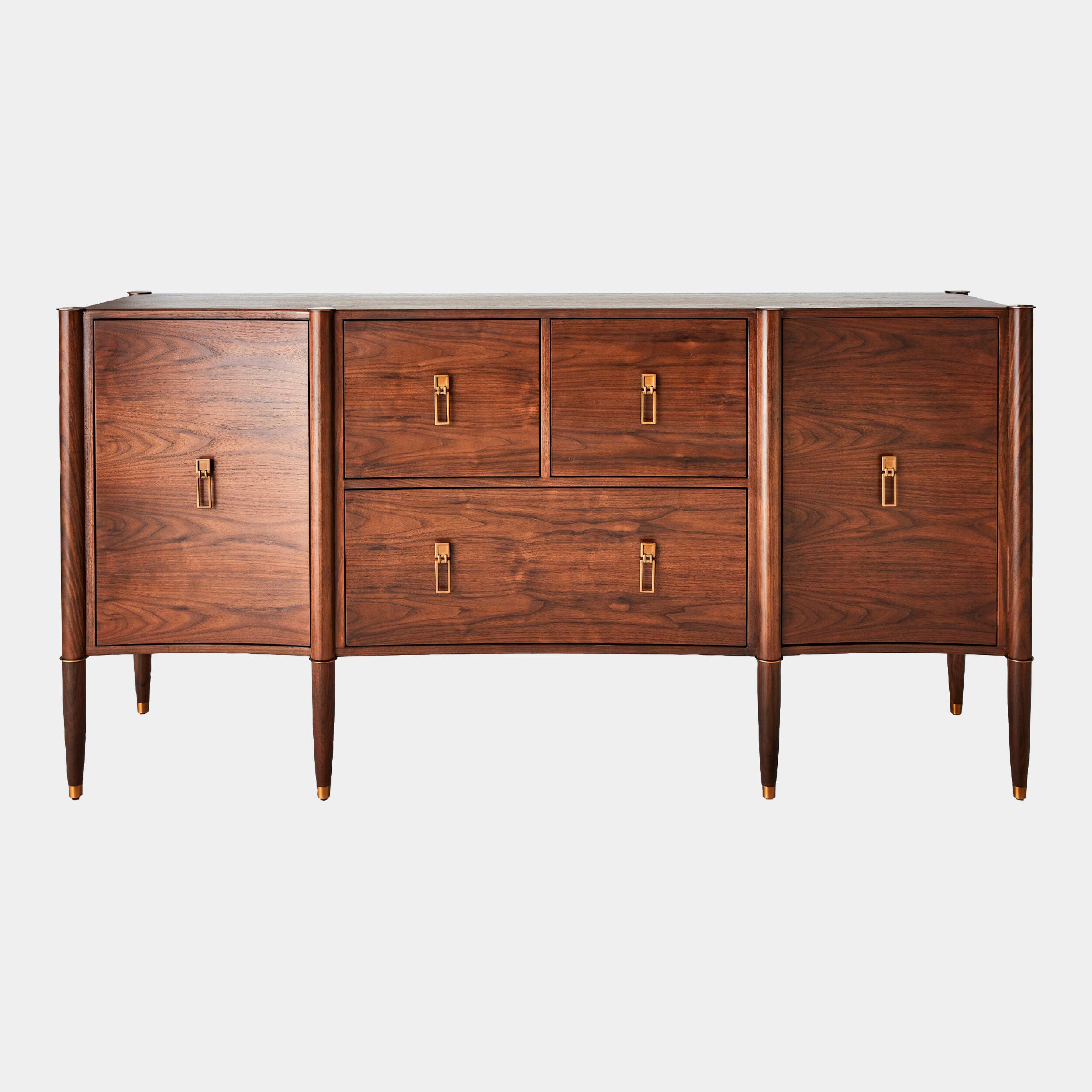 Triple Curve Cabinet-Walnut